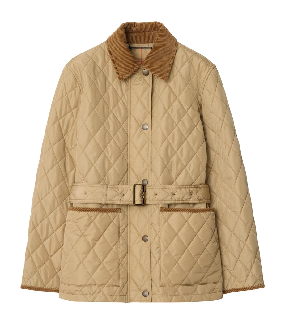Quilted Belted Field Jacket FLAX Image 1