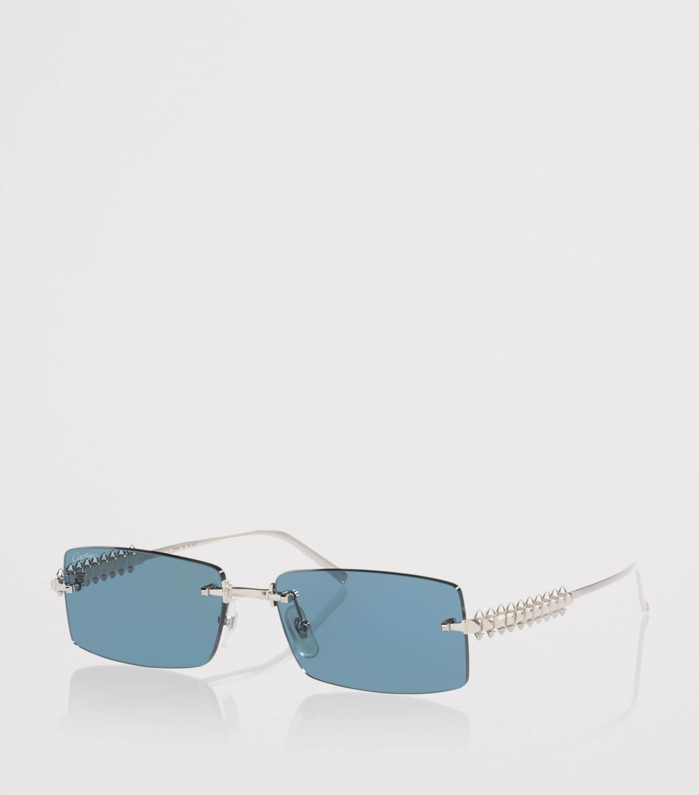 Cartier Clash de Cartier Rectangle Sunglasses Silver Image 2