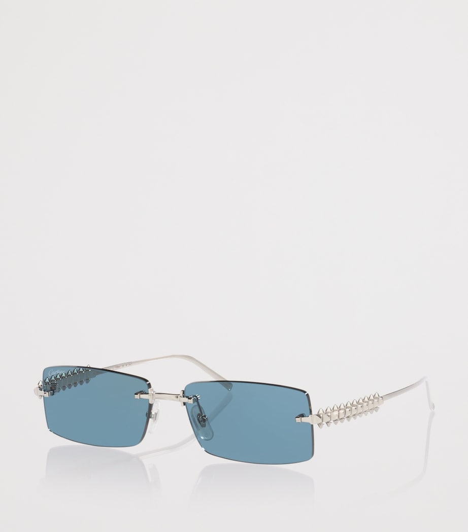 Cartier Clash de Cartier Rectangle Sunglasses Silver Image 2