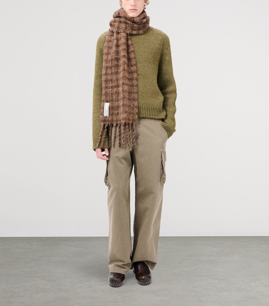 Alpaca-Blend Dorf Check Estate Scarf DORF CHECK FUZZY Image 3