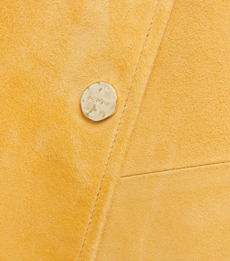 Suede Scarf Trench Coat CRN204 CORN Image 5