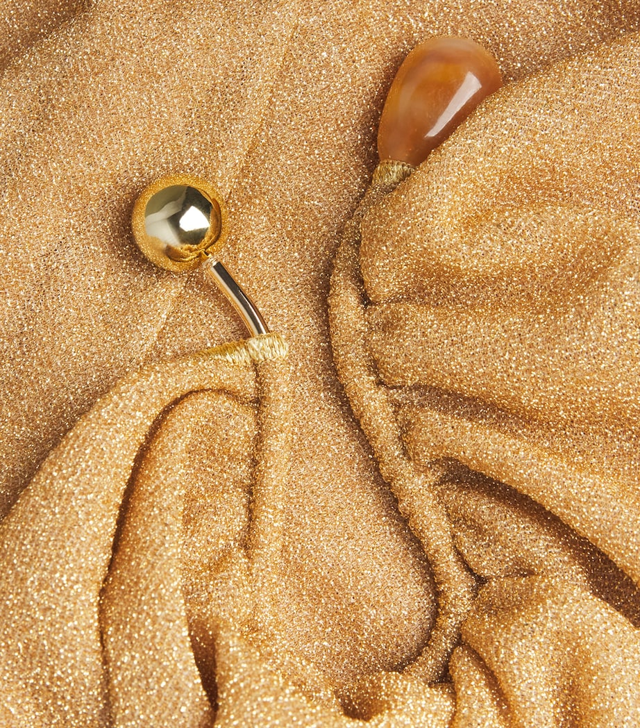Oséree Womens Lumière Stones Kaftan Gold Image 5