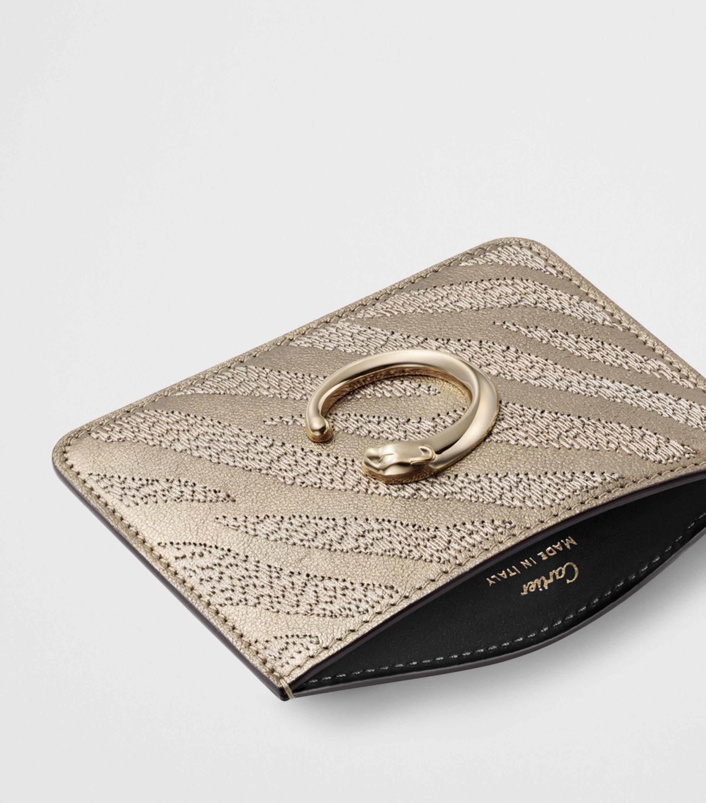 Cartier Lambskin Panthère de Cartier Card Holder Golden Image 3