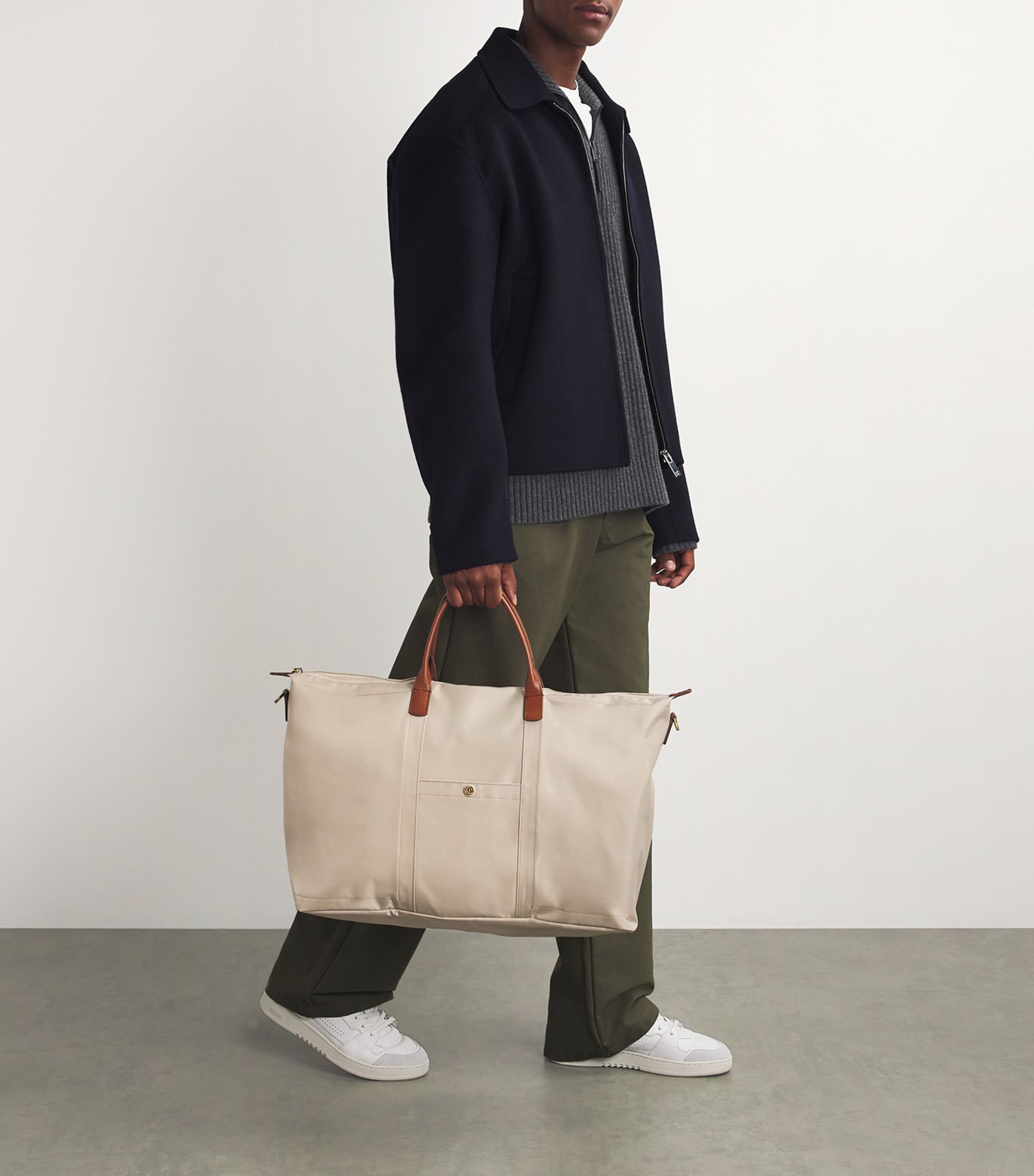 Nylon Overnight Tote Bag NEUTRAL Image 2