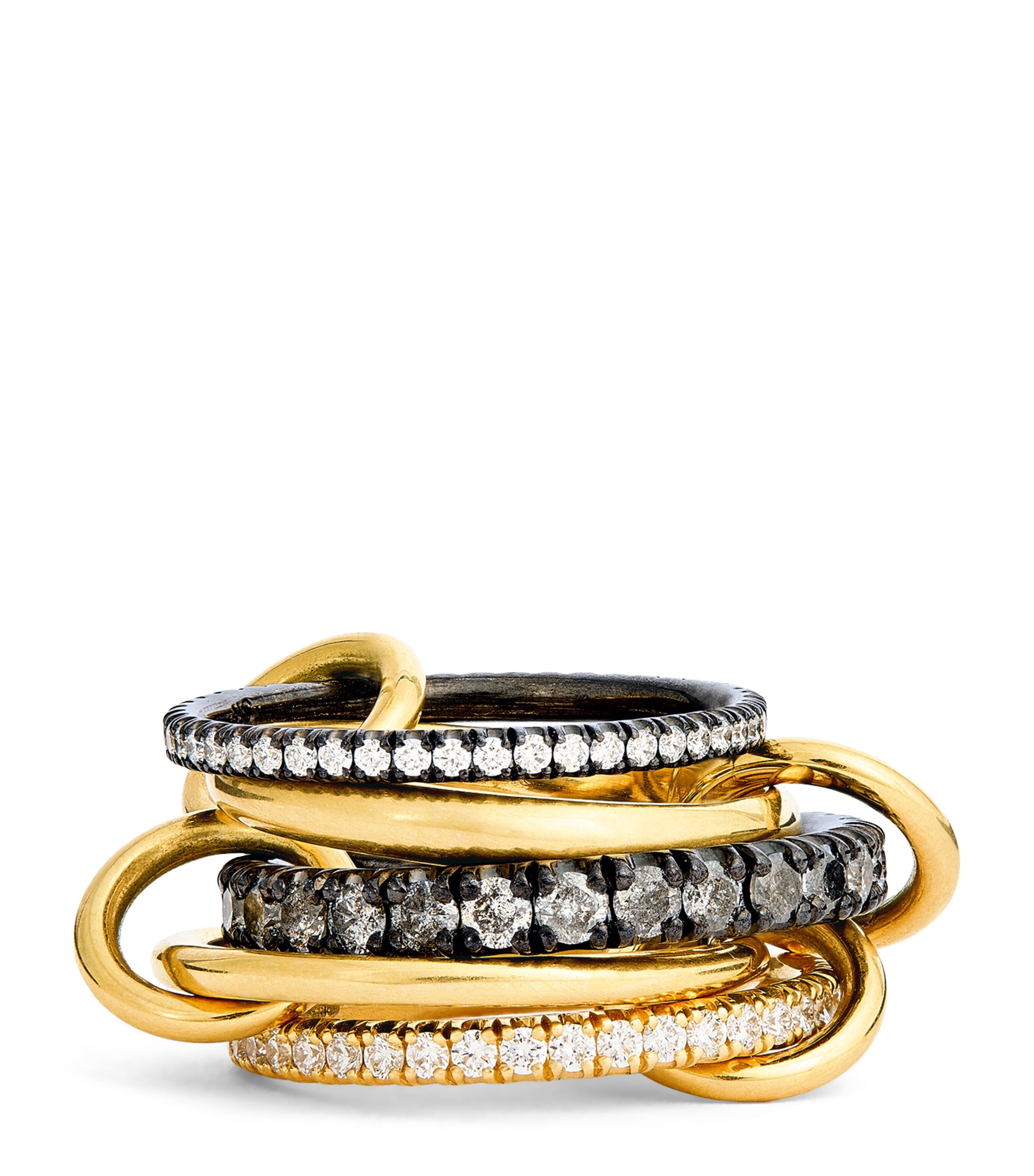 Spinelli Kilcollin Yellow Gold, Silver and Diamond Noelle Ring Mixed Gold Image 1