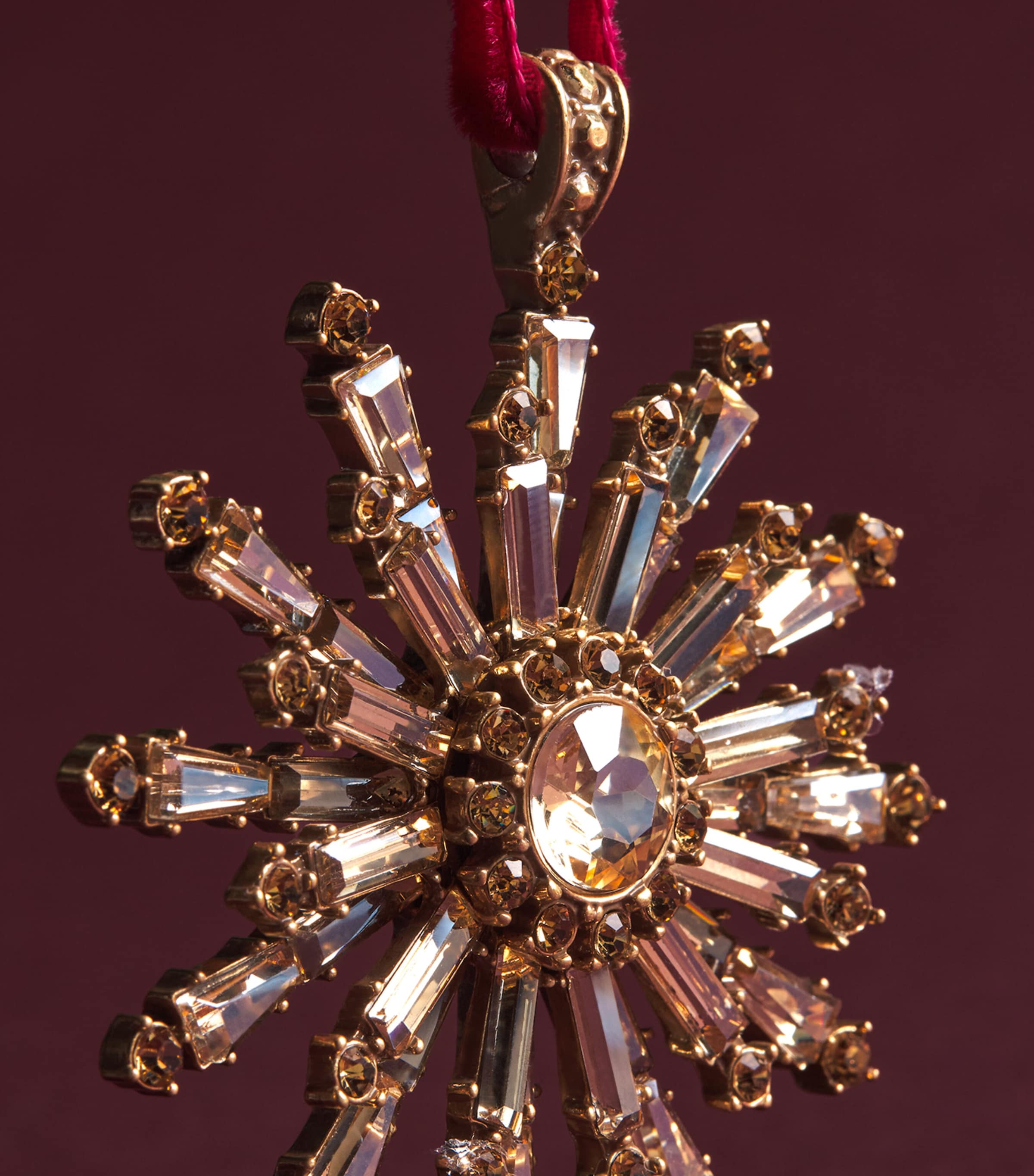 Joanna Buchanan Crystal-Embellished Snowflake Tree Decoration Gold Image 2