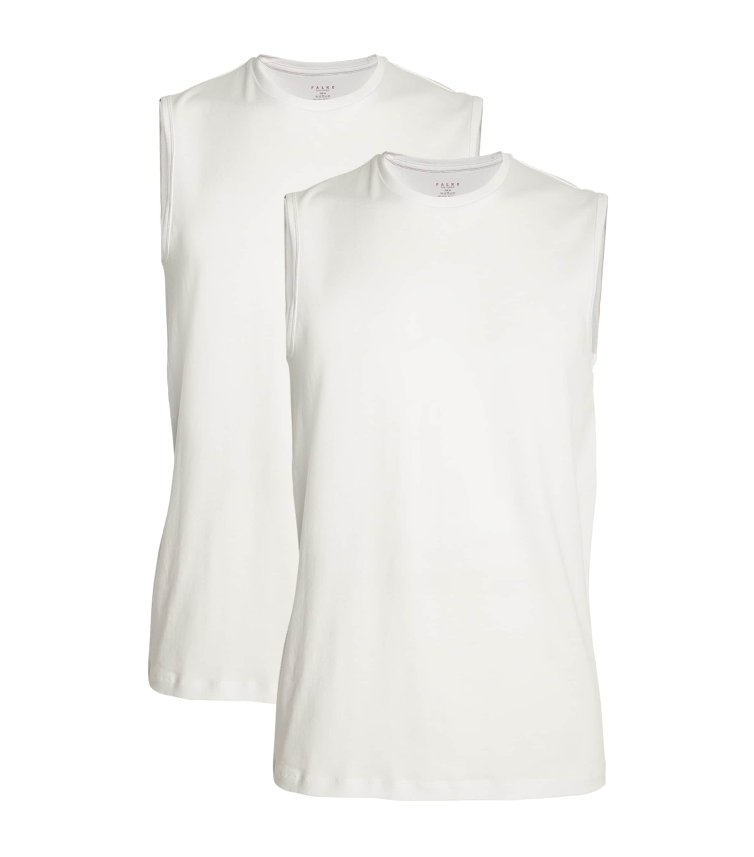 Falke Cotton-blend Daily Comfort Muscle Shirt In White