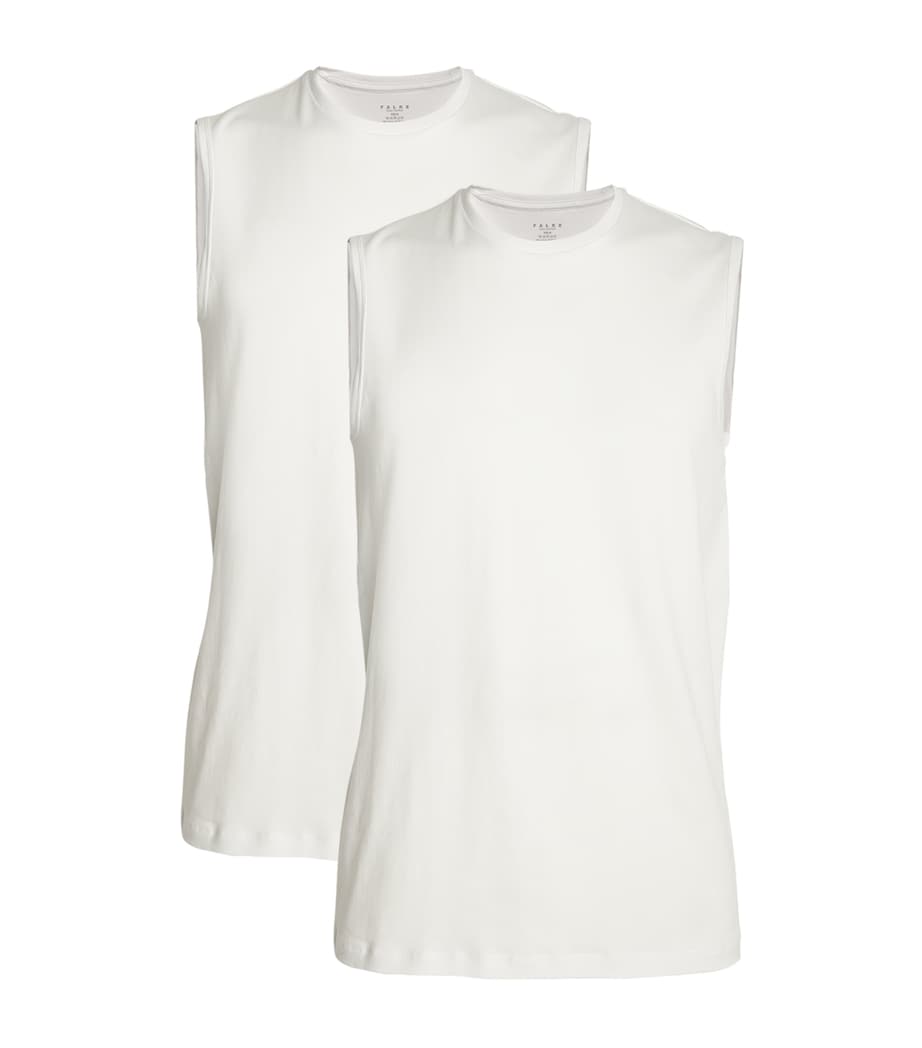 Cotton-Blend Daily Comfort Muscle Shirt (Pack of 2) 2000/WHITE Image 1