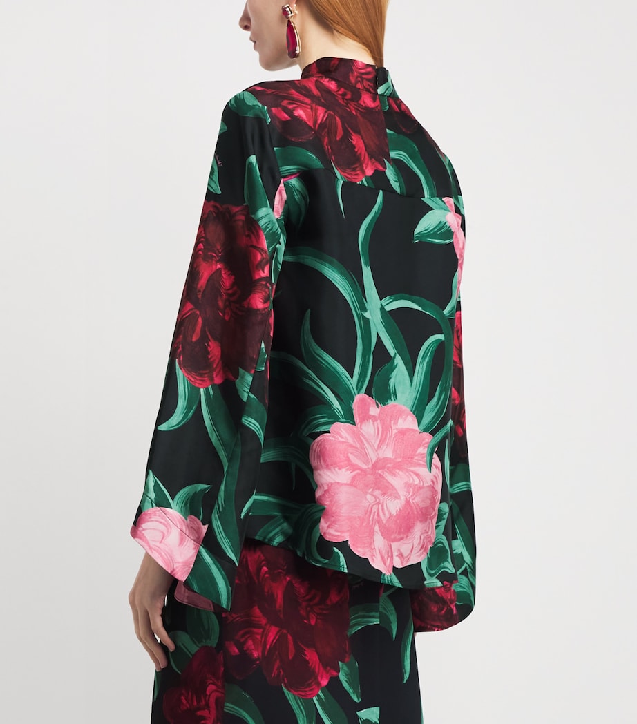 Silk Floral Make An Exit Blouse BL01PEONY Image 4