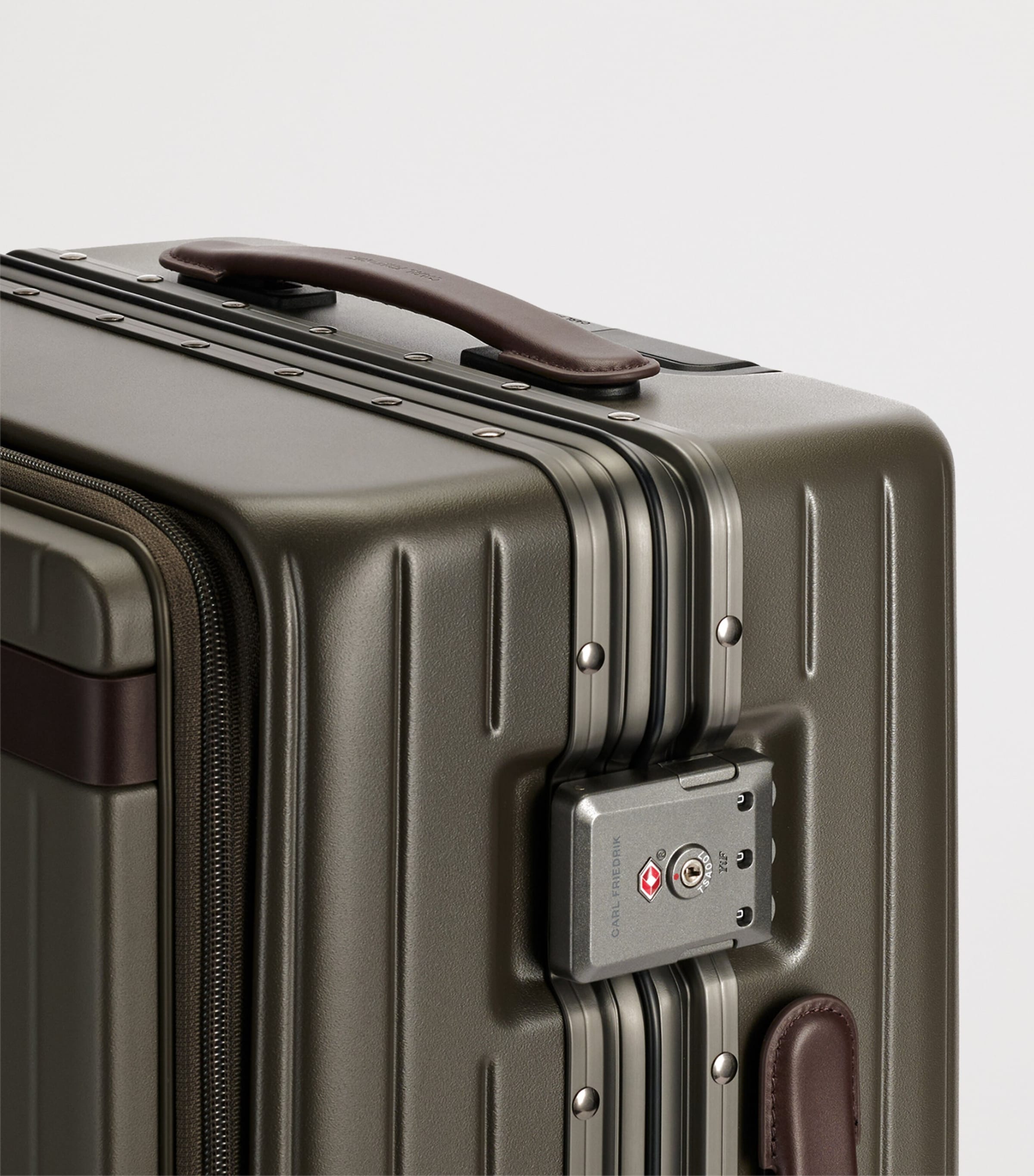 Carl Friedrik The Carry-On X Suitcase (55cm) Olive Image 7