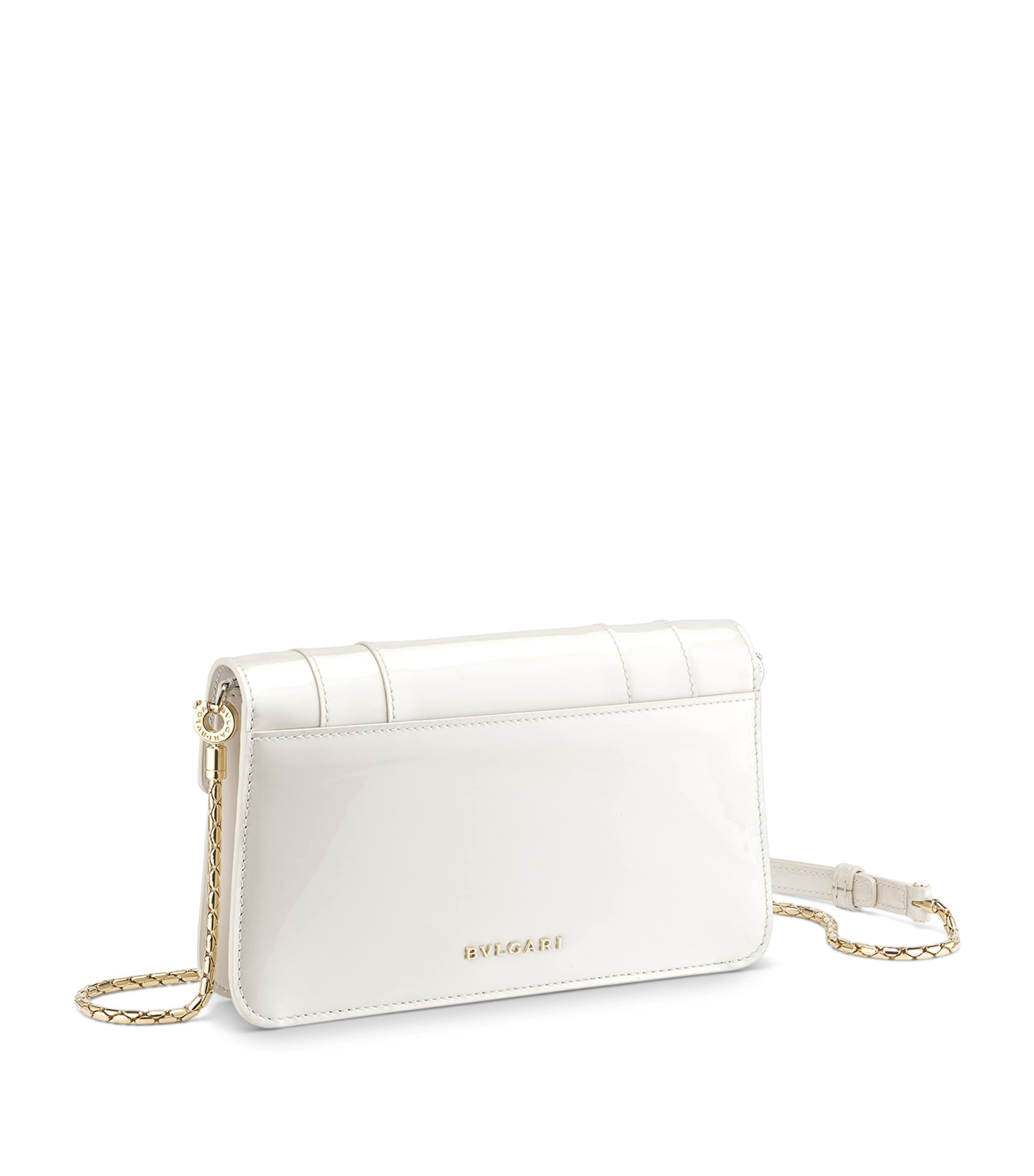 BVLGARI ホワイトレザー ケース Bvlgari White Leather Serpenti Forever Chain Wallet | Harrods UK
