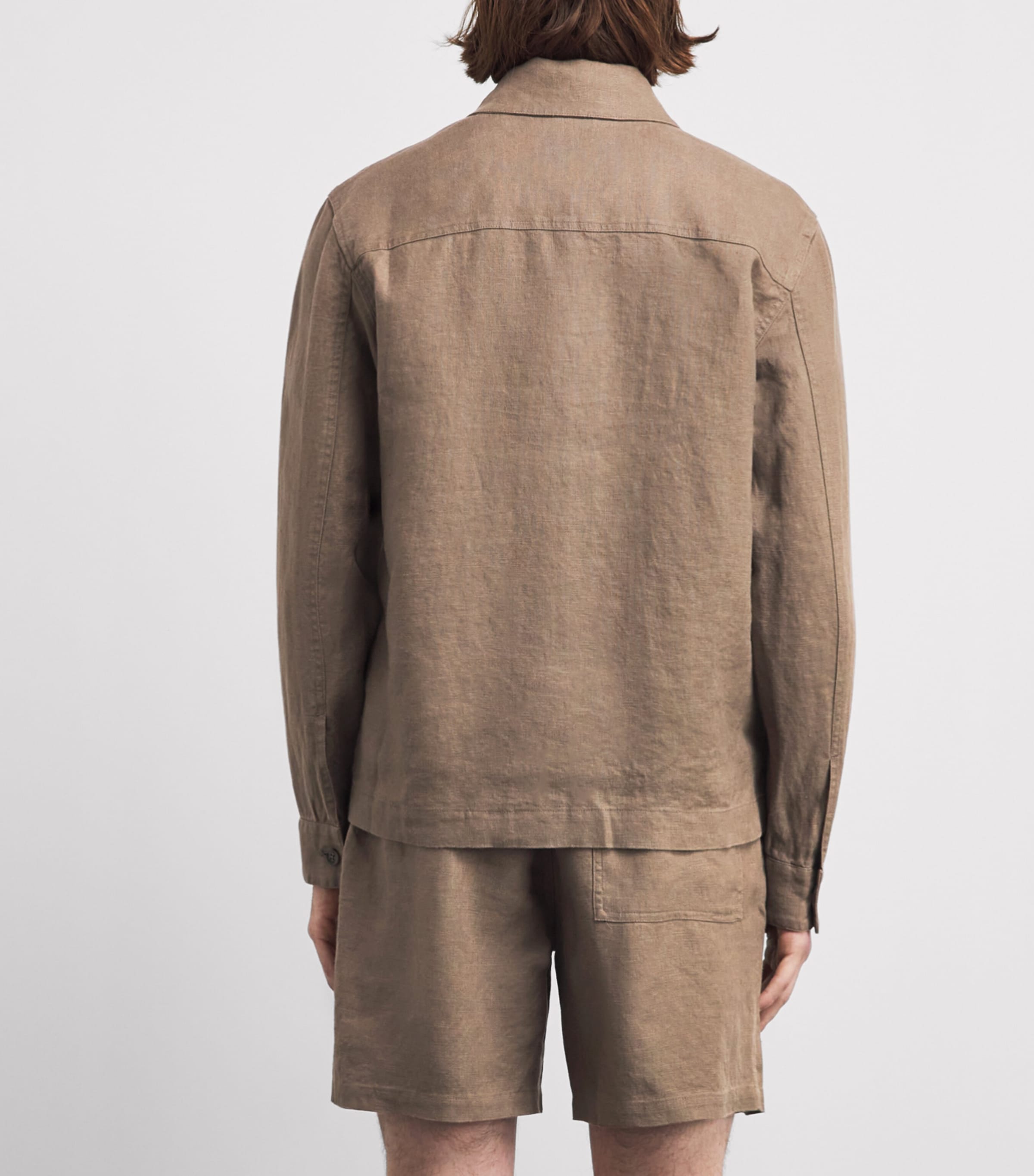 NN07 Mens Linen Alban Jacket Clay Mirage Image 5