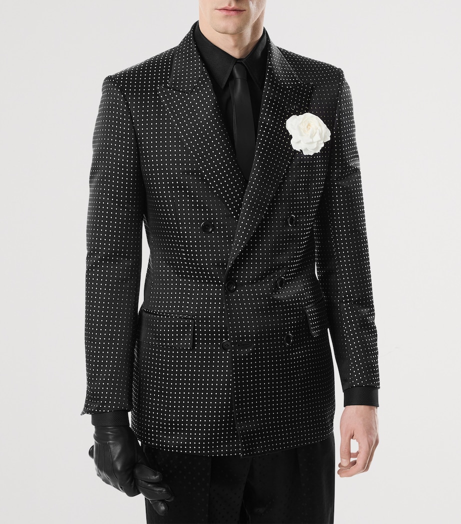 Mulberry Silk Dotted Blazer NNL Image 4