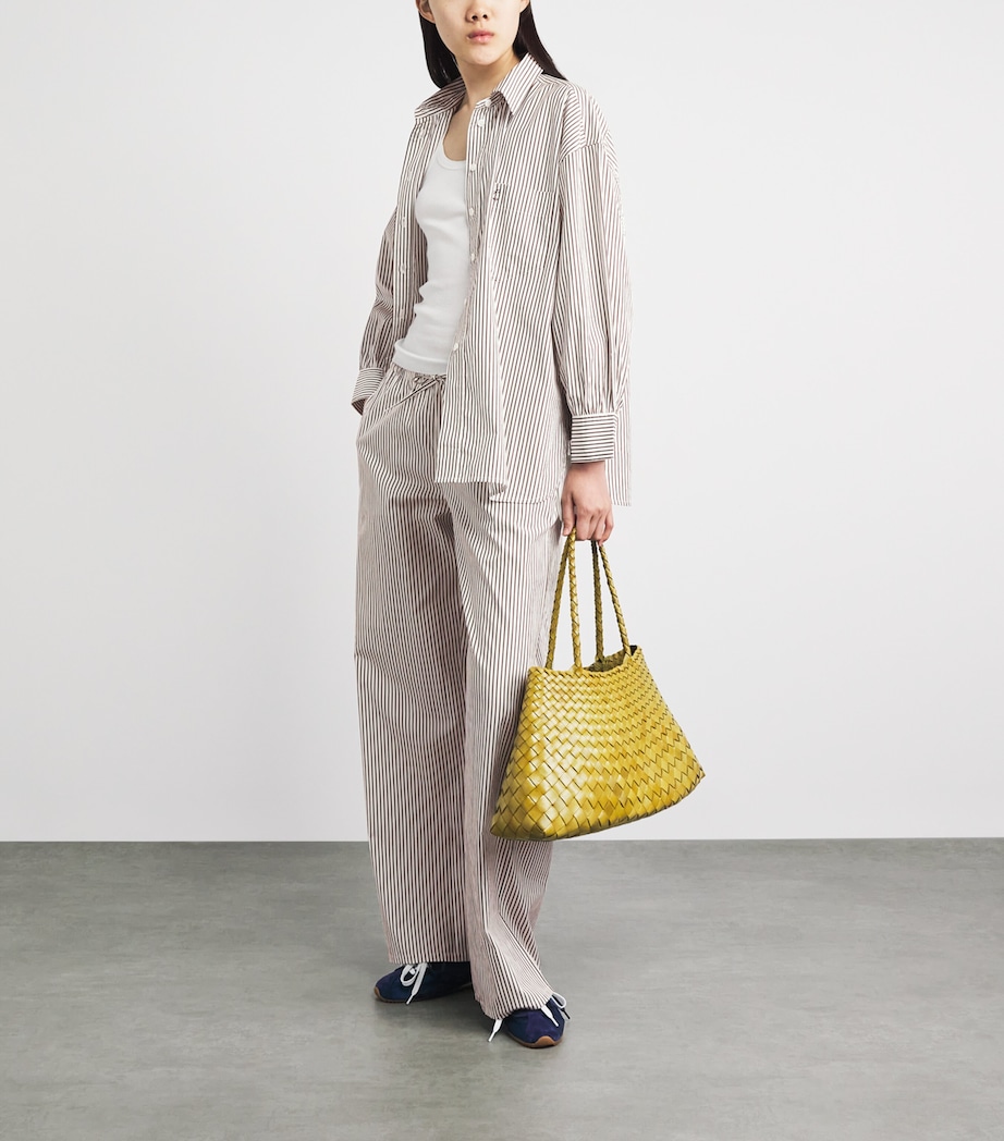 Suzie Kondi Womens Cotton Stripe Pan Trousers Truffle Stripe Image 2