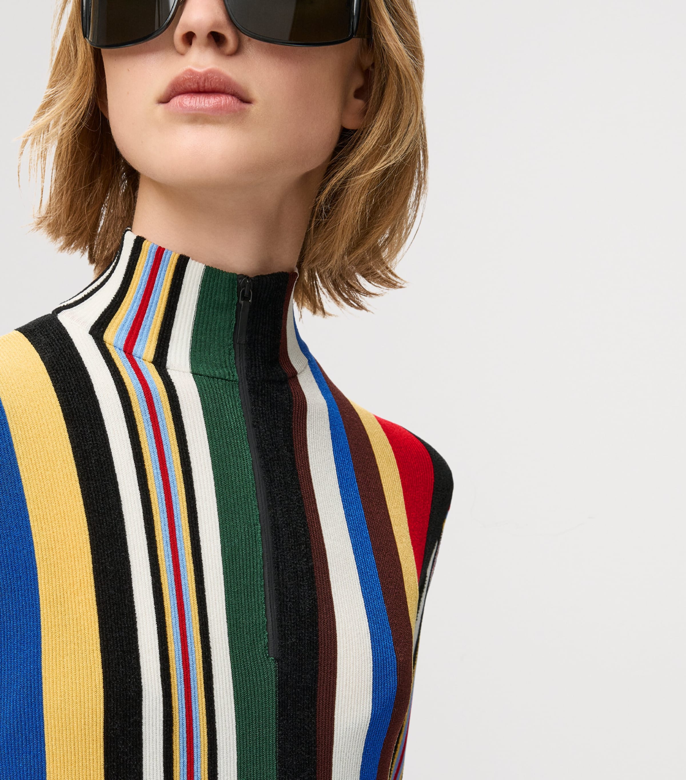 LOEWE Womens Stripe Maxi Dress Red/multicolour Image 4