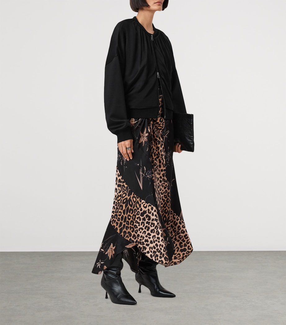AllSaints Womens Arleen Midi Skirt Petra Black Image 4