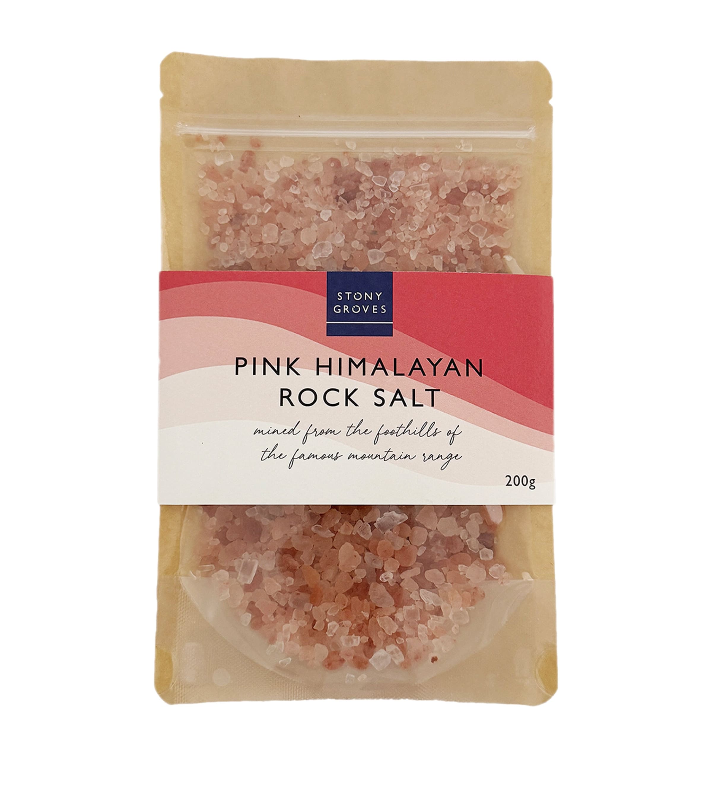 Stony Groves Pink Himalayan Rock Salt (200g) | Food | Pantry Essentials | Condiments | Free From | Vegetarian | Gluten Free
