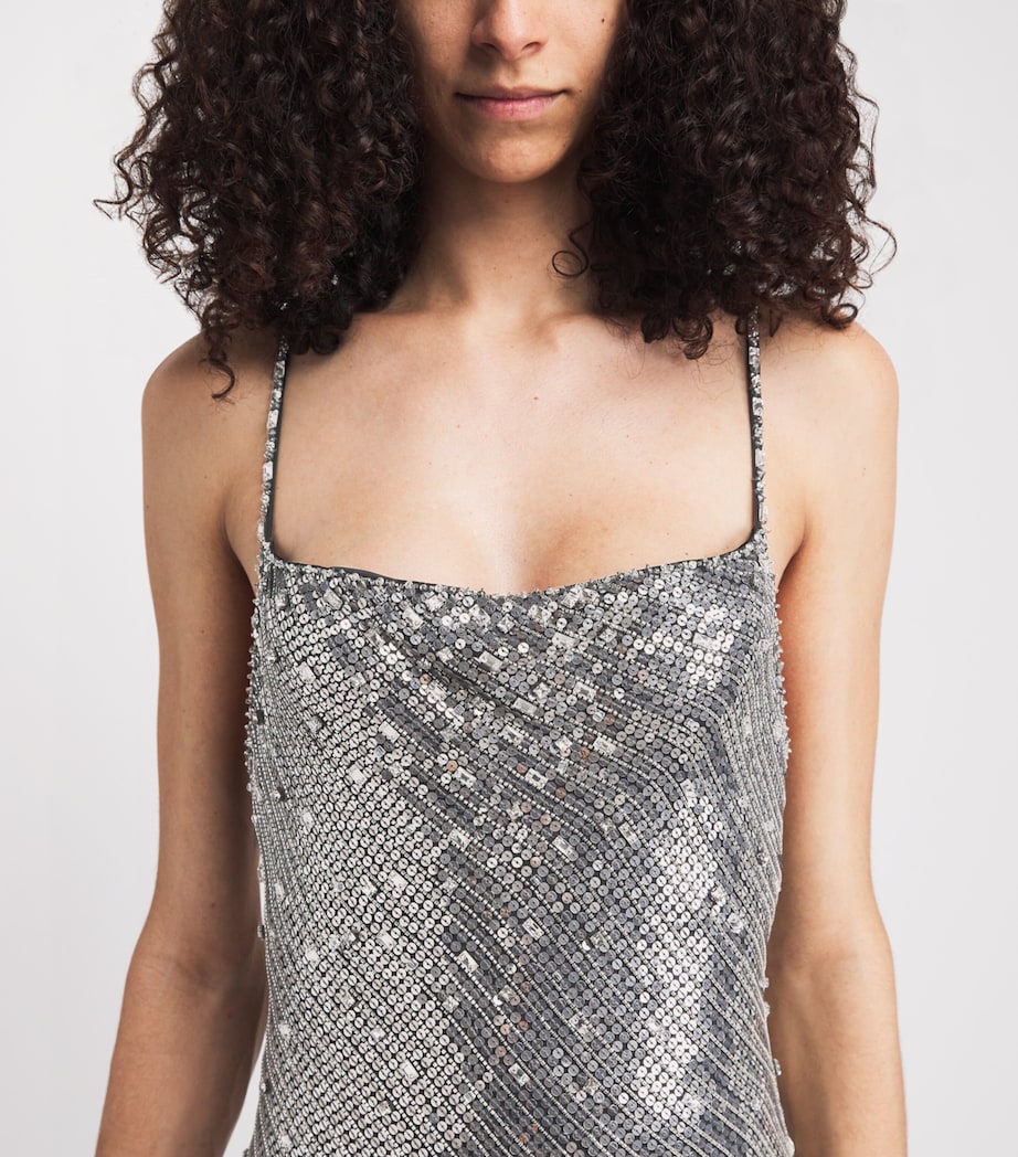 Jenny Packham Womens Sequin Foxx Gown Liquorice Image 3