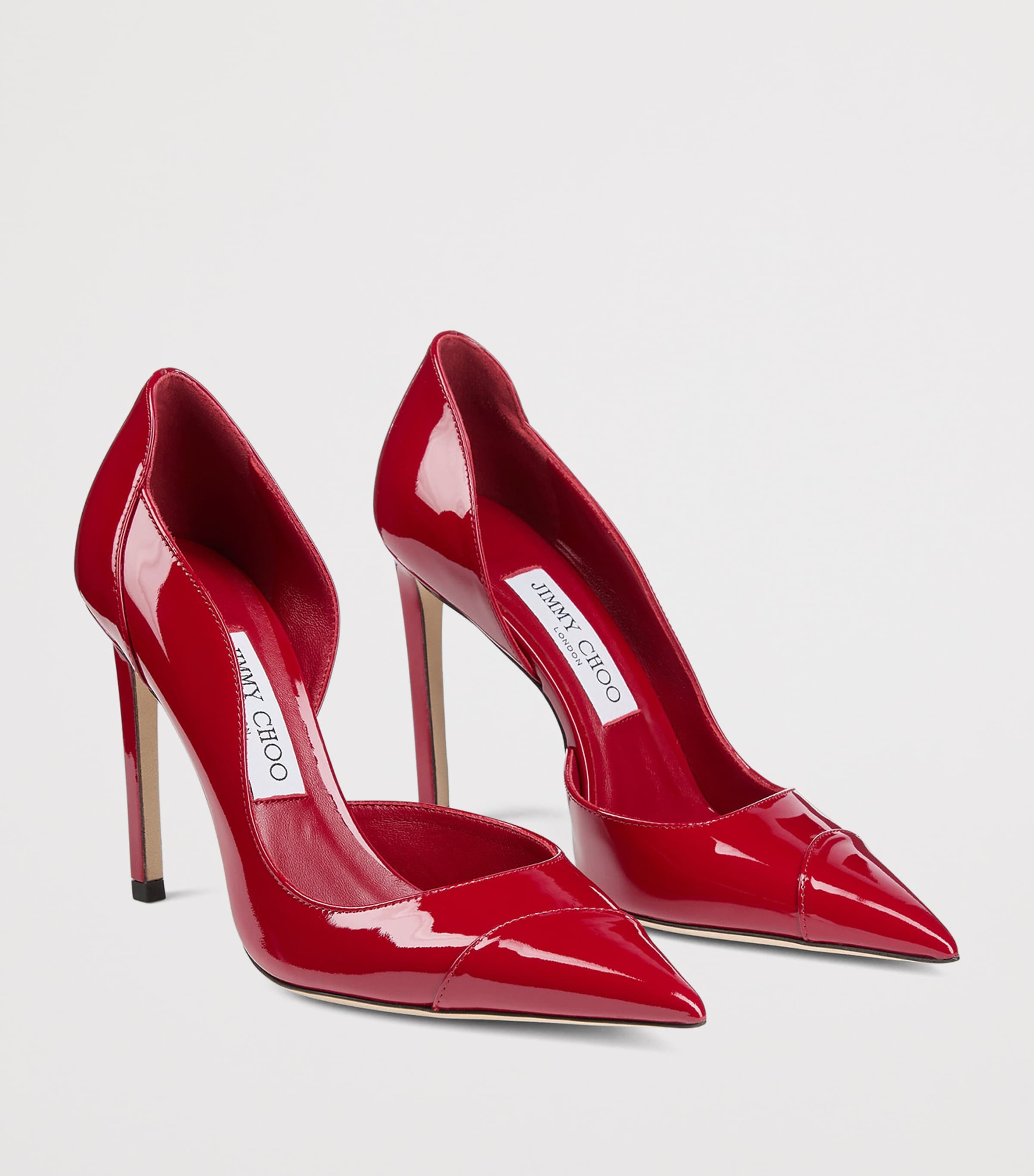 Jimmy Choo Brigitte 100 Patent Leather Pumps Ruby Red Image 3