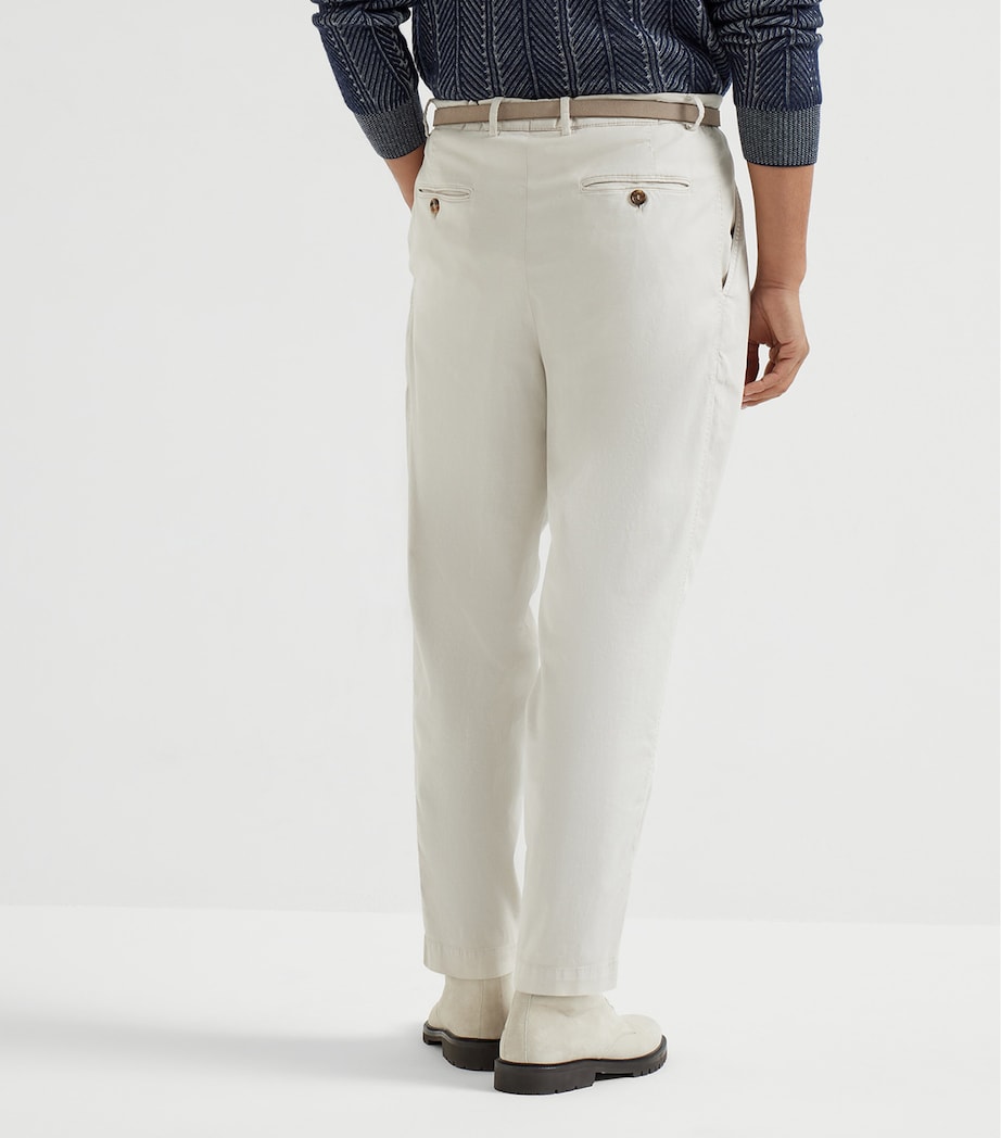 Stretch-Cotton Double-Pleated Trousers C6024 Image 4