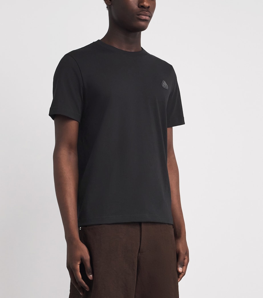 Moose Knuckles Mens Cotton Crescent T-Shirt Black Image 4