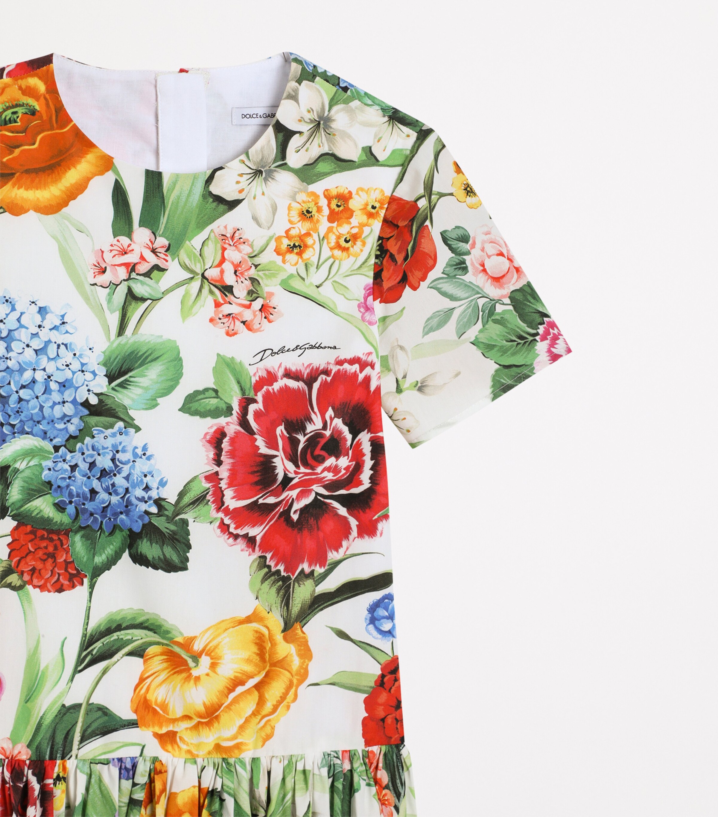 Cotton Floral Dress (8-12+ Years) HA5KU-MIX FIORI Image 4