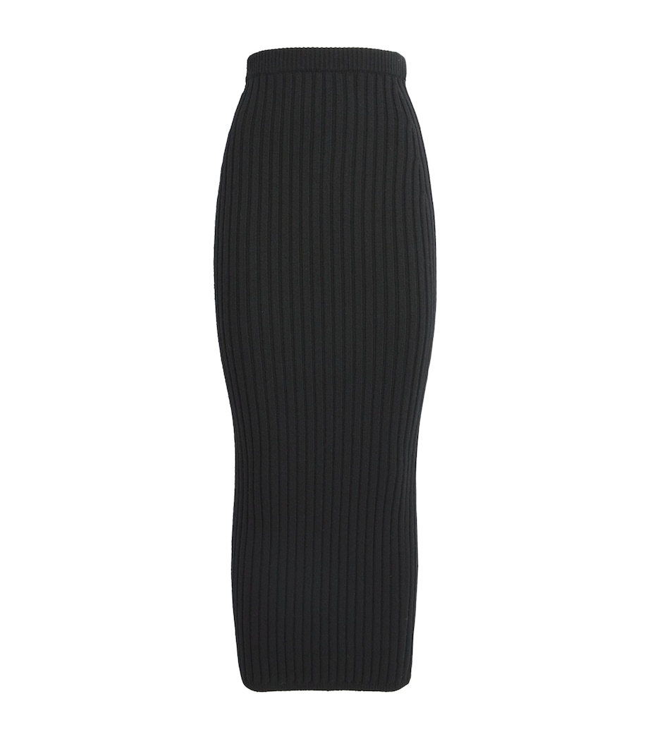 Wool-Cashmere-Blend Maxi Skirt BLACK Image 1