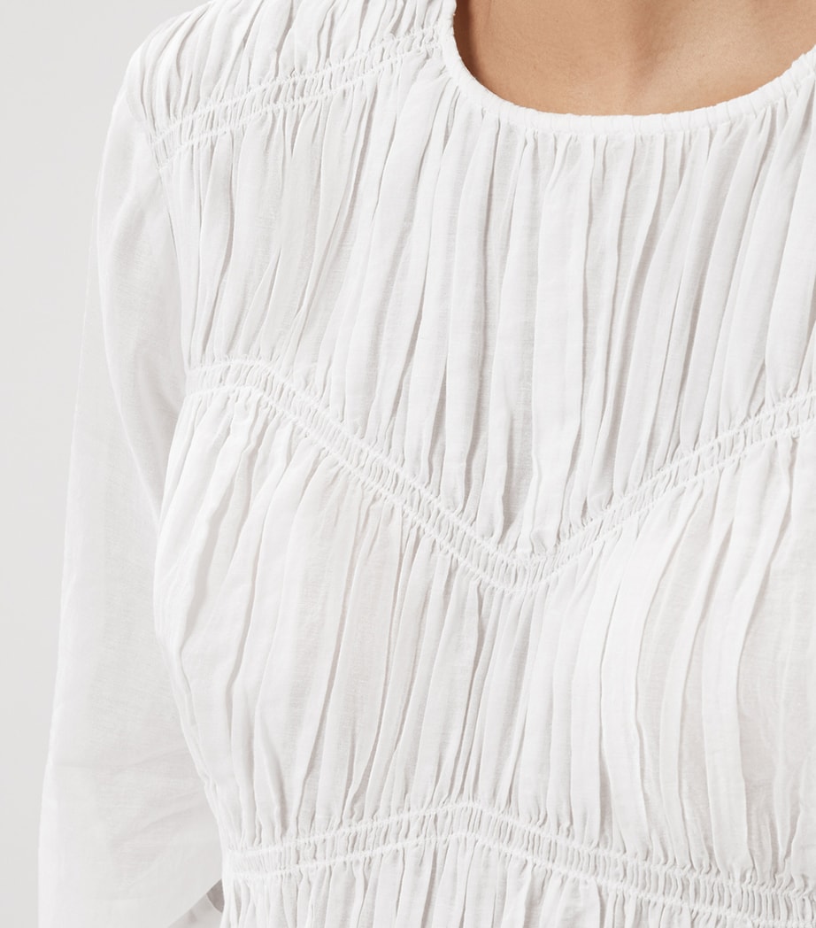 Gathered Melani Blouse ANTIQUE WHITE Image 6