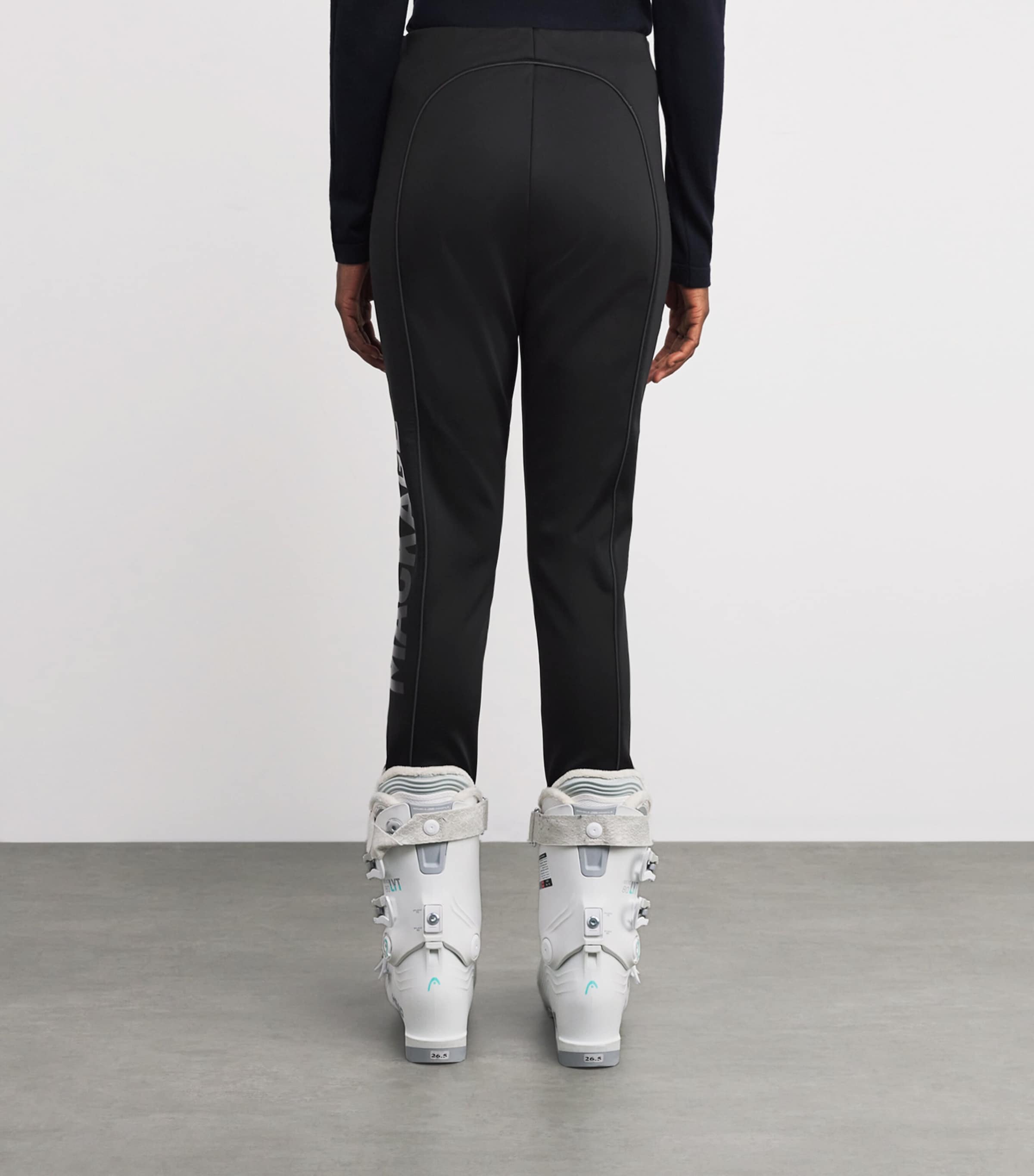 Stretch-Fleece Stirrup Zavi Ski Trousers BLACK Image 4