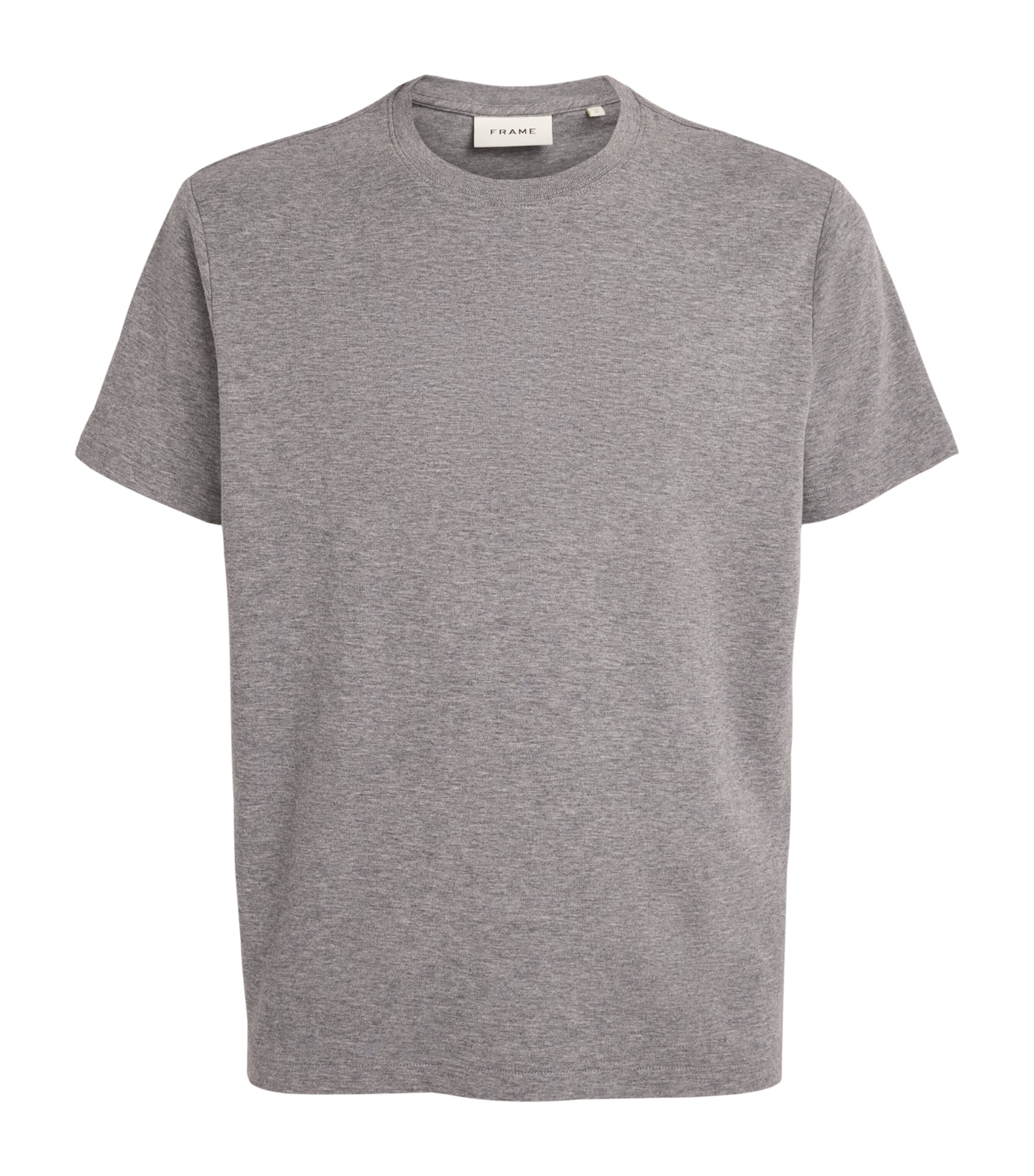 FRAME Mens Cotton Duo Fold T-Shirt Hgry Image 1