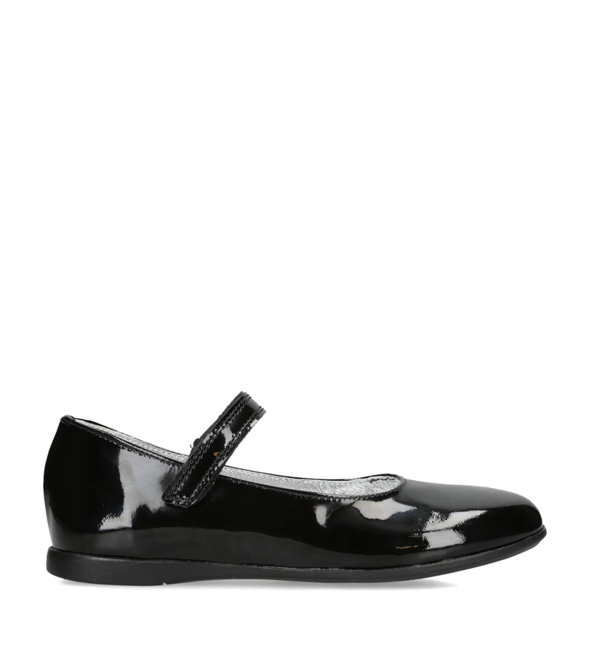 Papouelli Patent Leather Evie Flats In Black