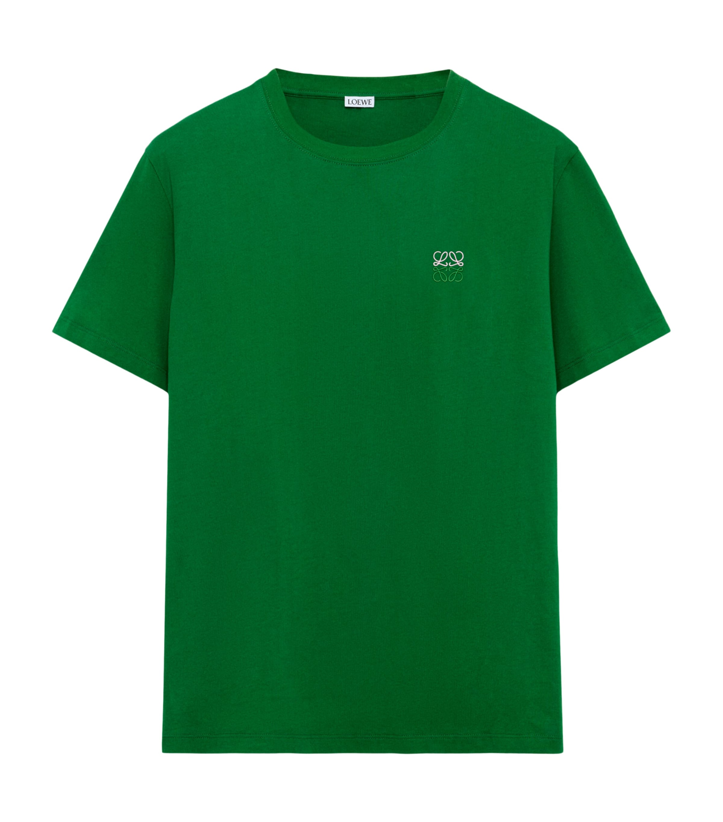 LOEWE Mens Cotton Anagram T-Shirt Green Image 1
