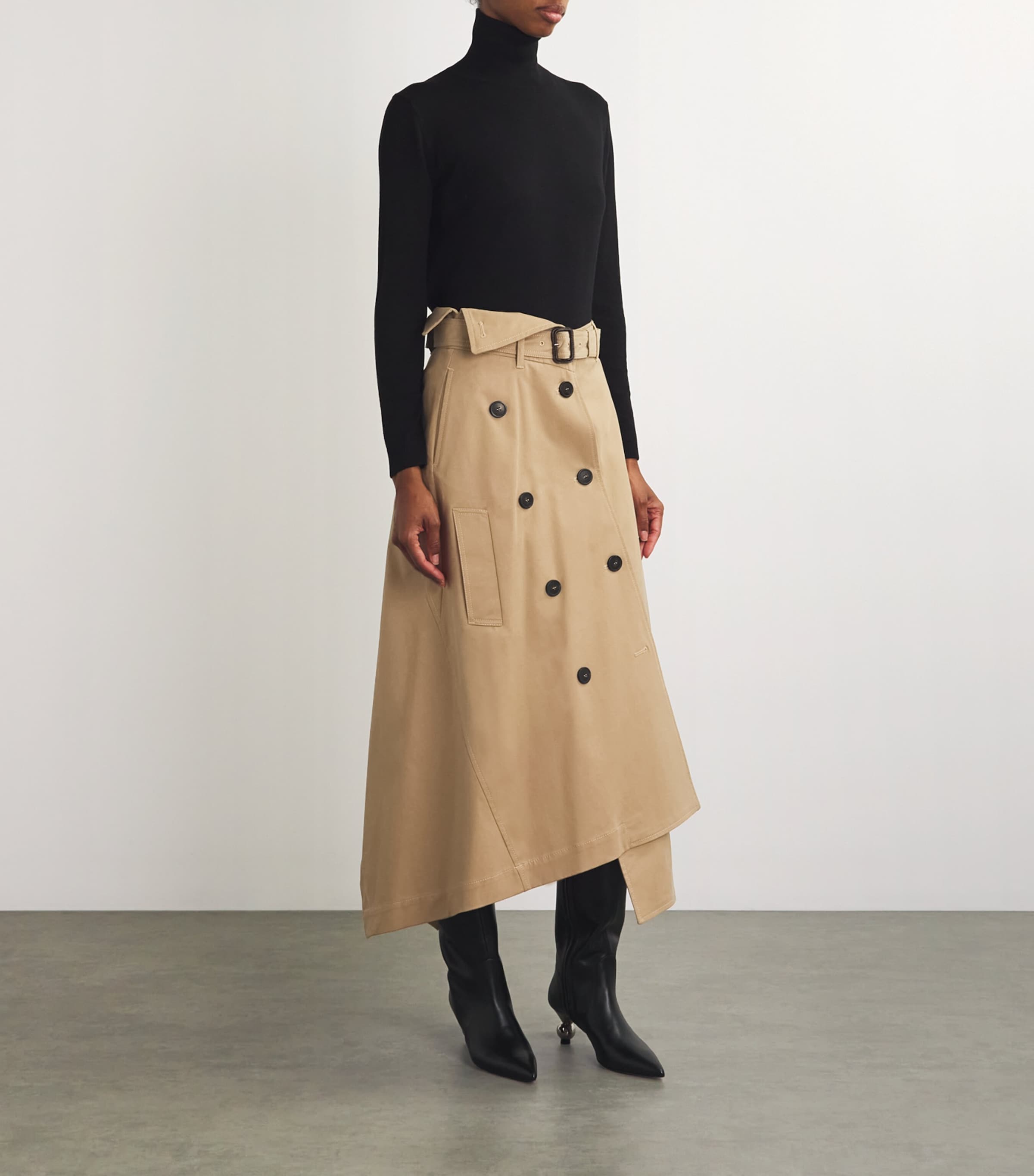 Weekend Max Mara Asymmetric Trench Midi Skirt | Harrods HK