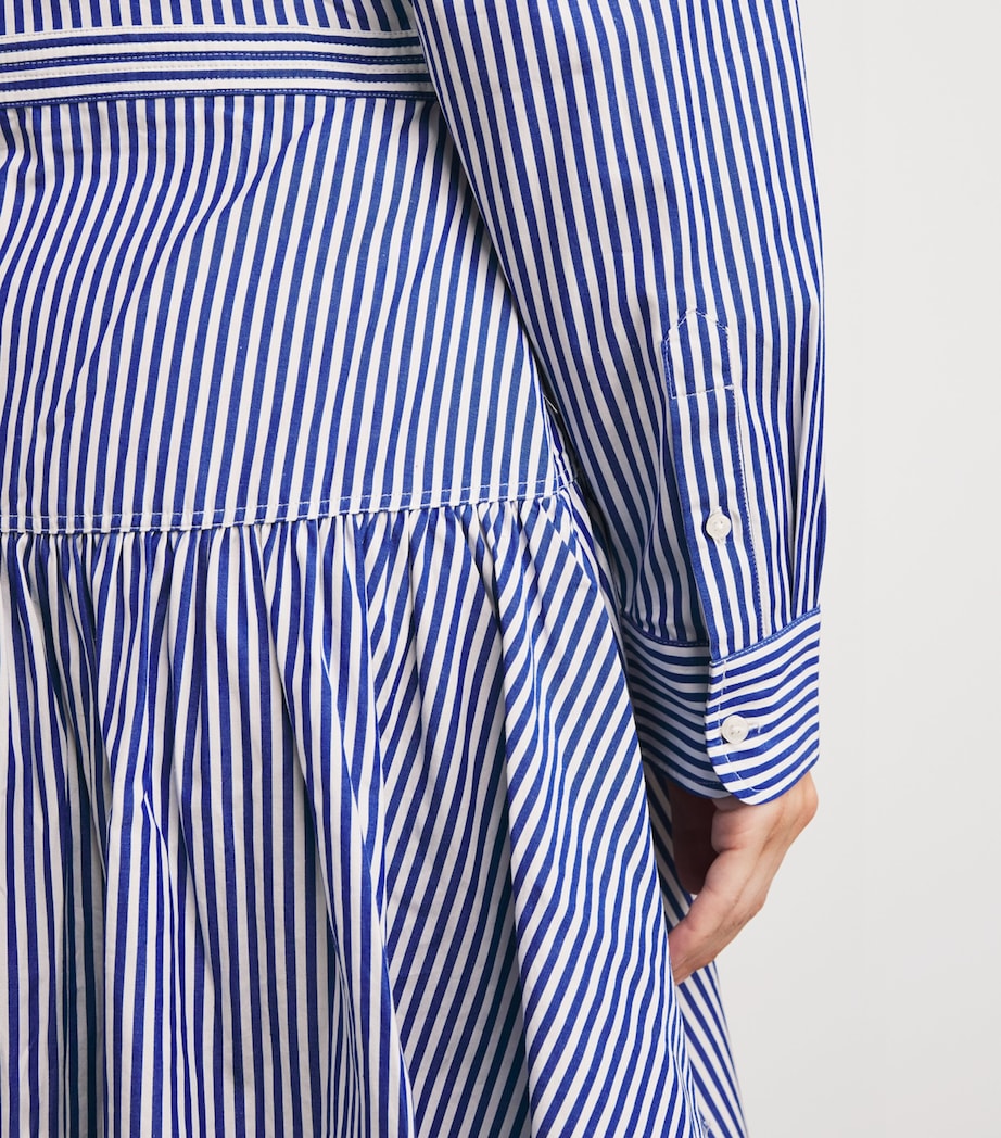 Cotton Stripe Mini Shirt Dress 1936 BLUE/WHITE STRP Image 6