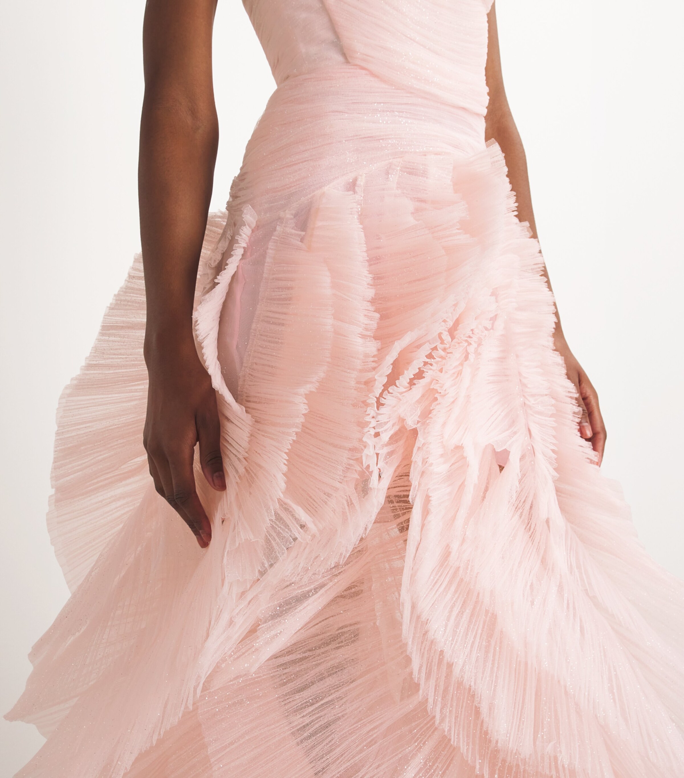 Maria Lucia Hohan Womens Ceyda Gown Light Pink Glitter Image 6