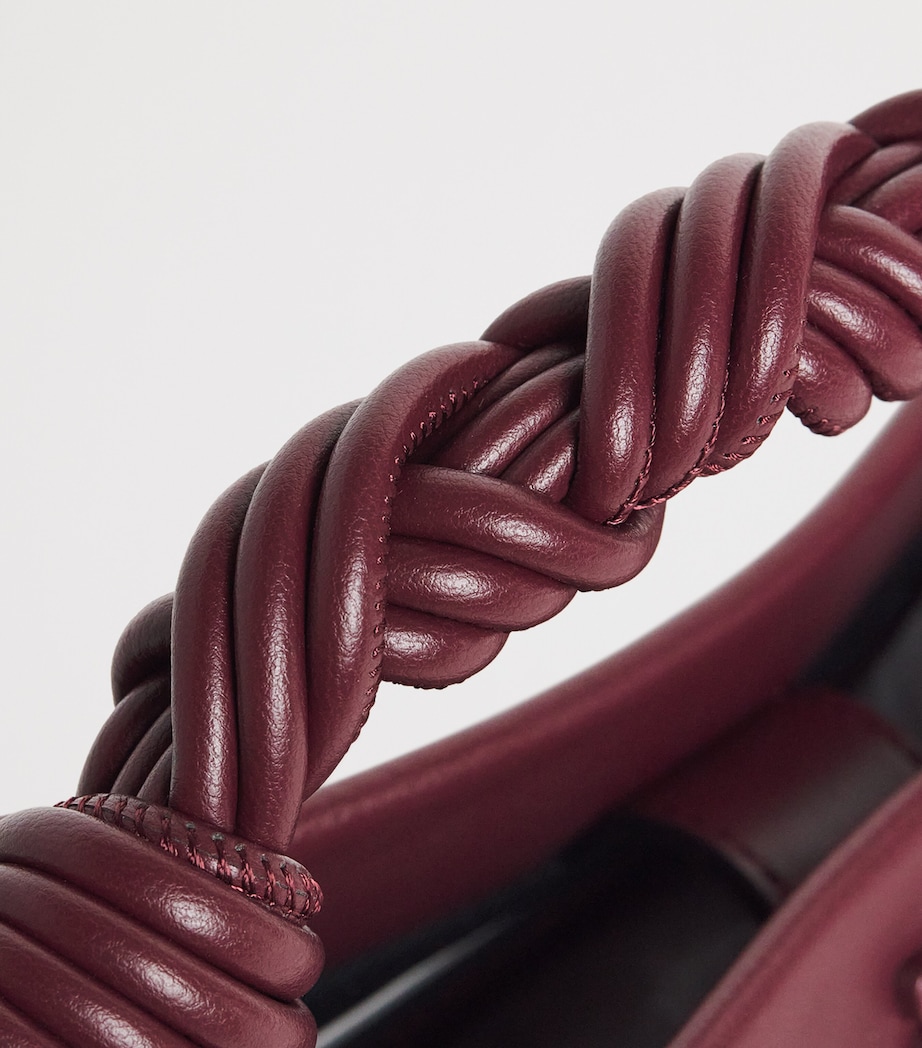 GANNI Mini Bou Top-Handle Bag Burgundy Image 6