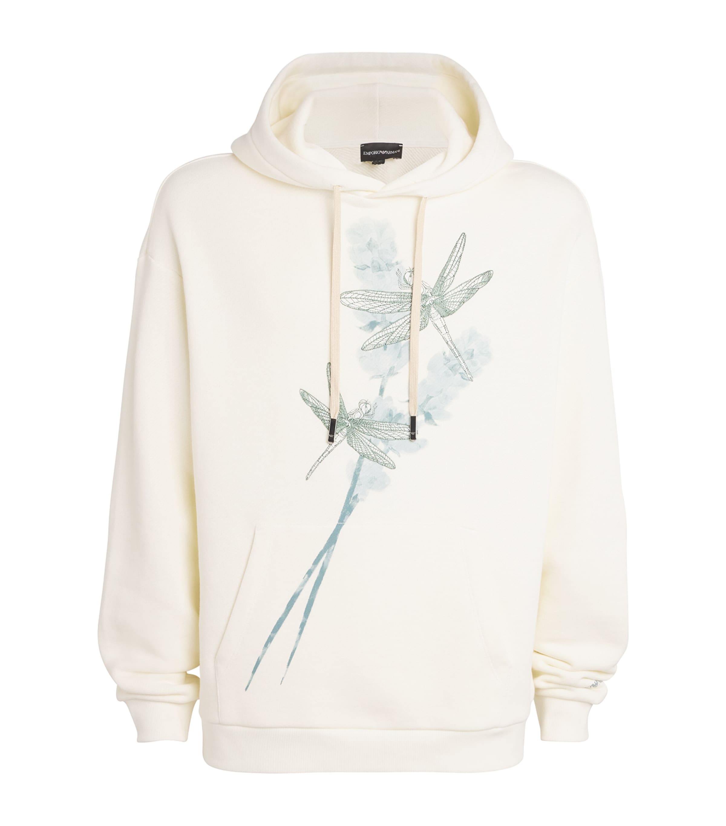 EMPORIO ARMANI COTTON DRAGONFLY HOODIE