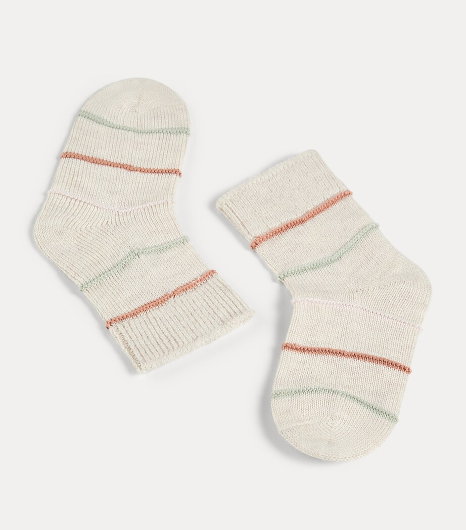 Brunello Cucinelli Kids Cotton Stripe Socks (6-24 Months) Image 2