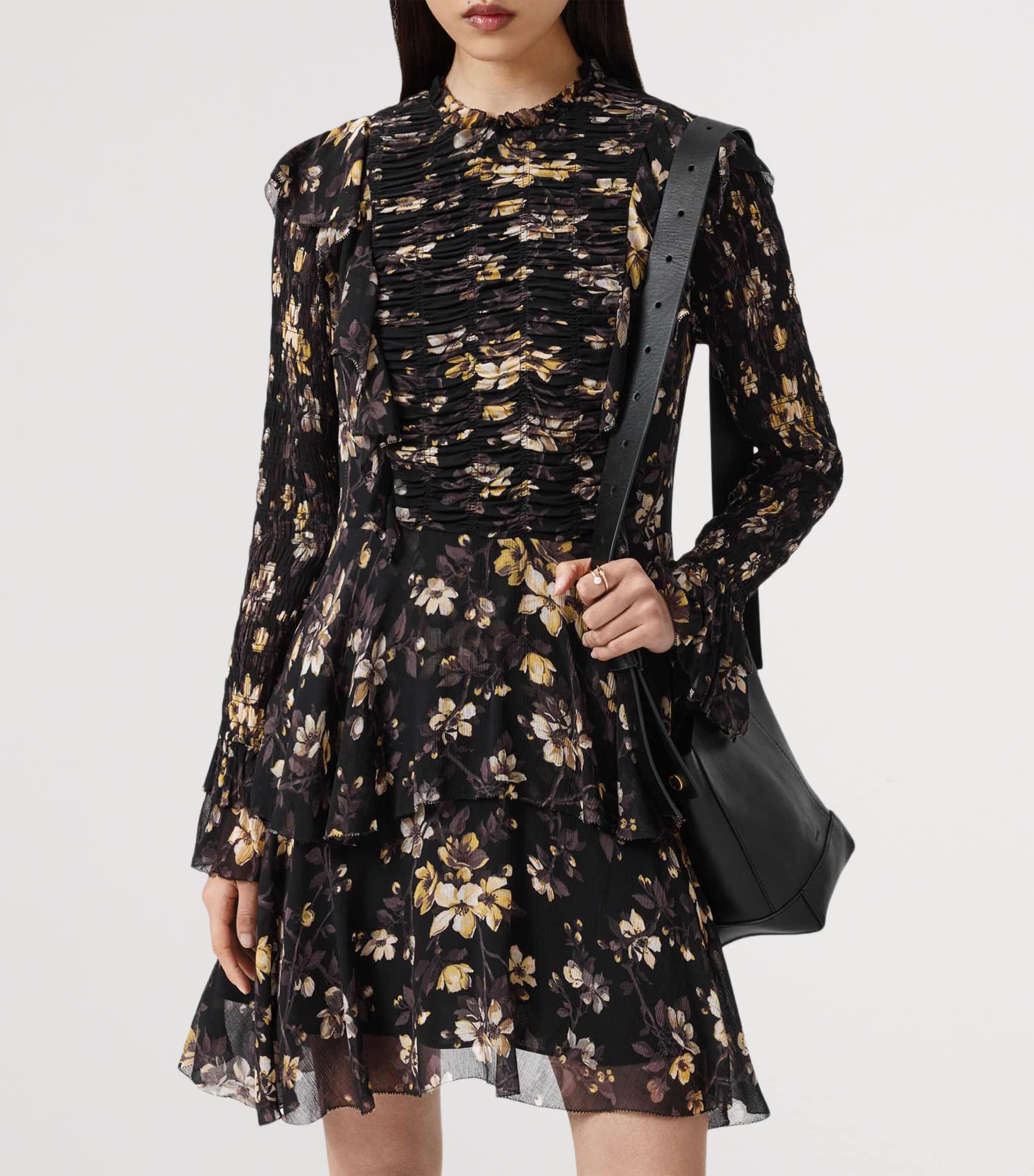 Floral Portia Mini Dress VINE BLACK Image 5