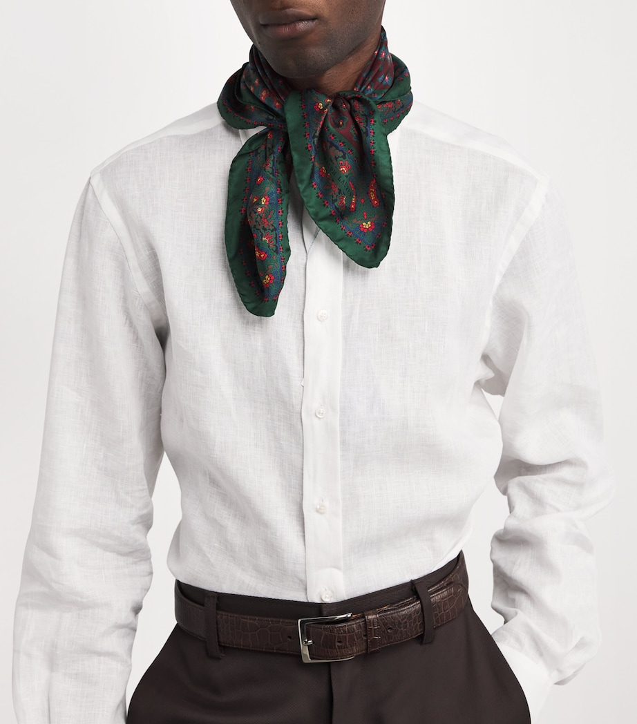 Silk Foulard Bandana DARK RED Image 2