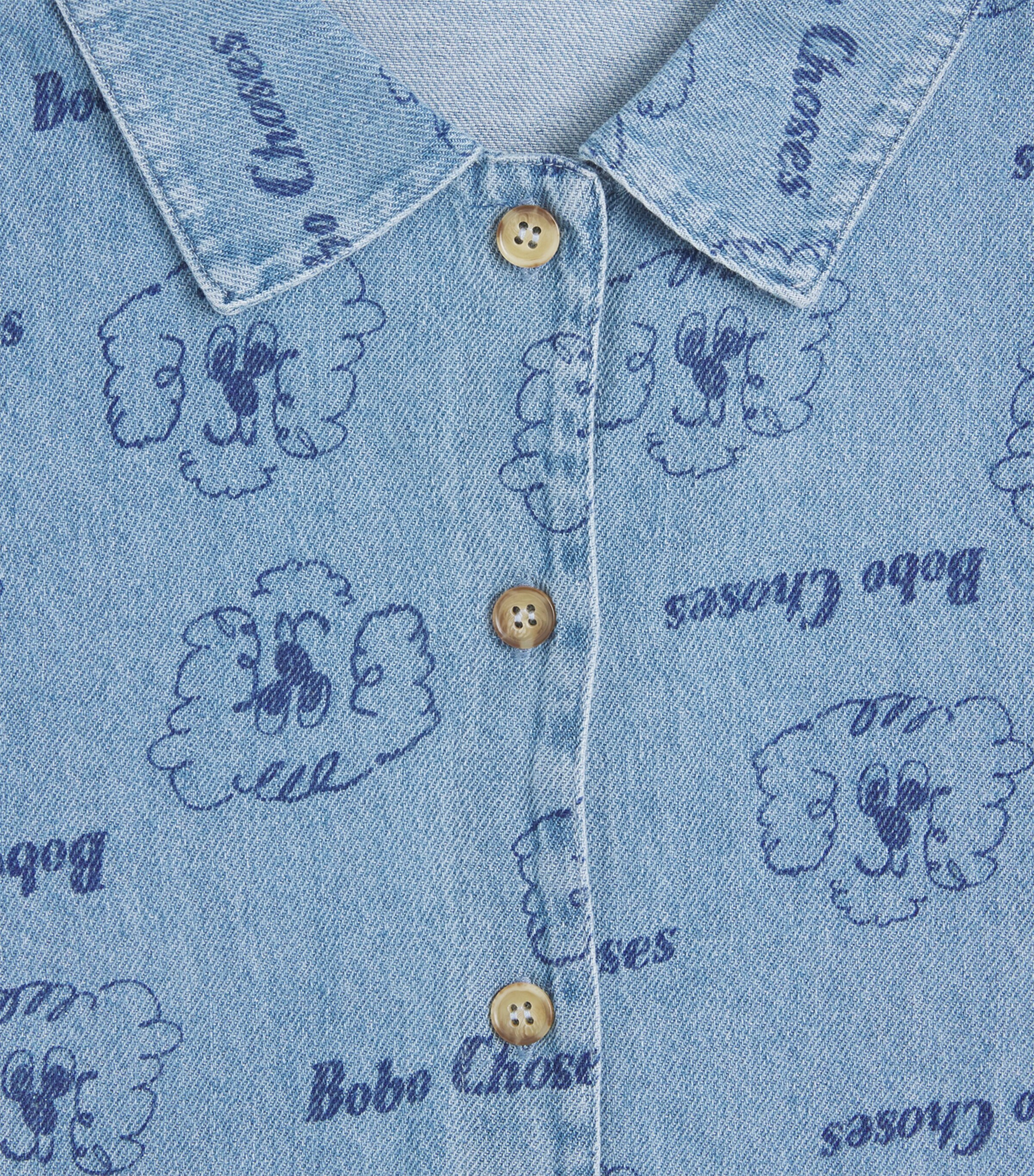 Denim Dog Logo Shirt (6-7 Years) PRUSSIAN BLUE Image 3