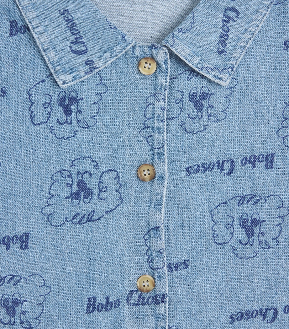 Denim Dog Logo Shirt (6-7 Years) PRUSSIAN BLUE Image 3