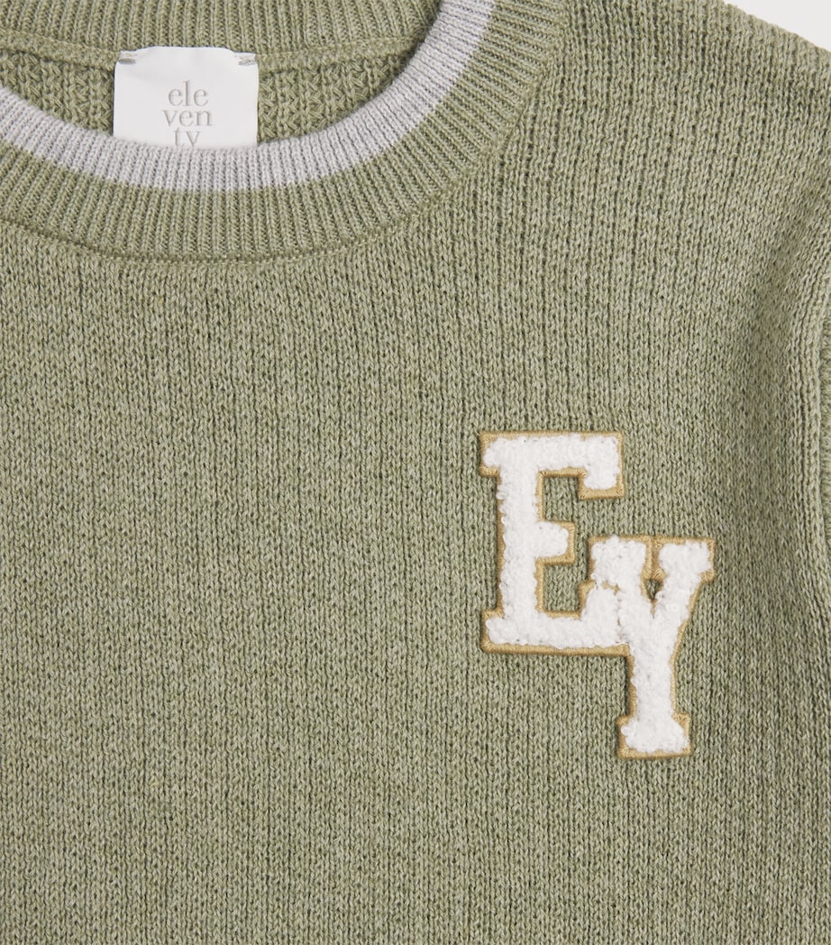 Eleventy Kids Cotton Logo Sweater (4-14 Years) Image 3