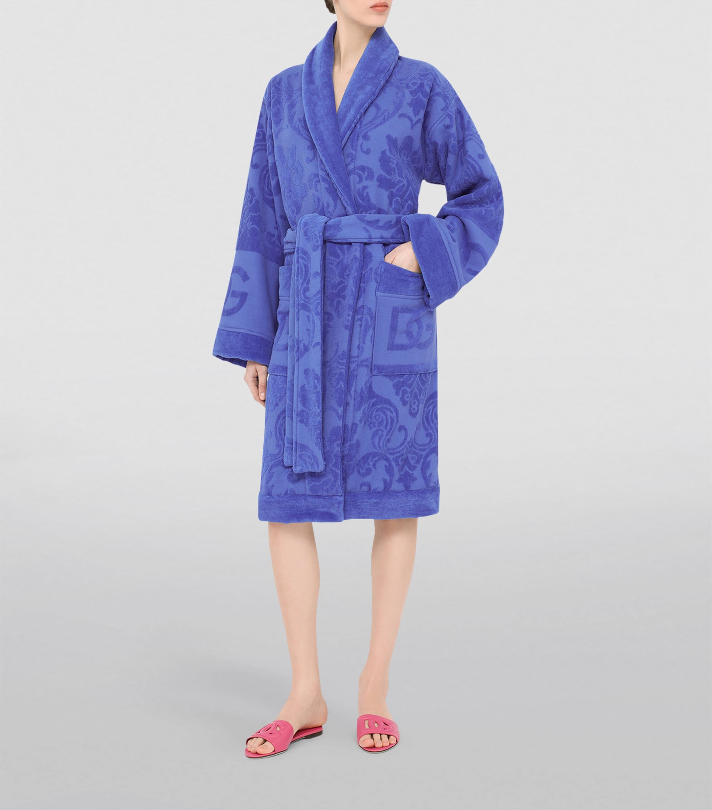 Terry Cotton DG Logo Robe U0018 BLU Image 4