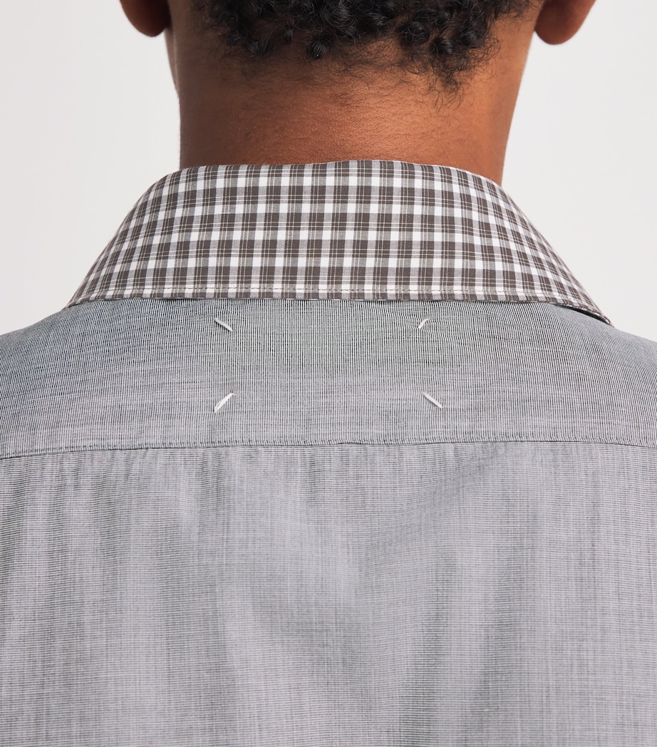 Maison Margiela Mens Double Check Shirt Grey/ Brn Chk Image 3