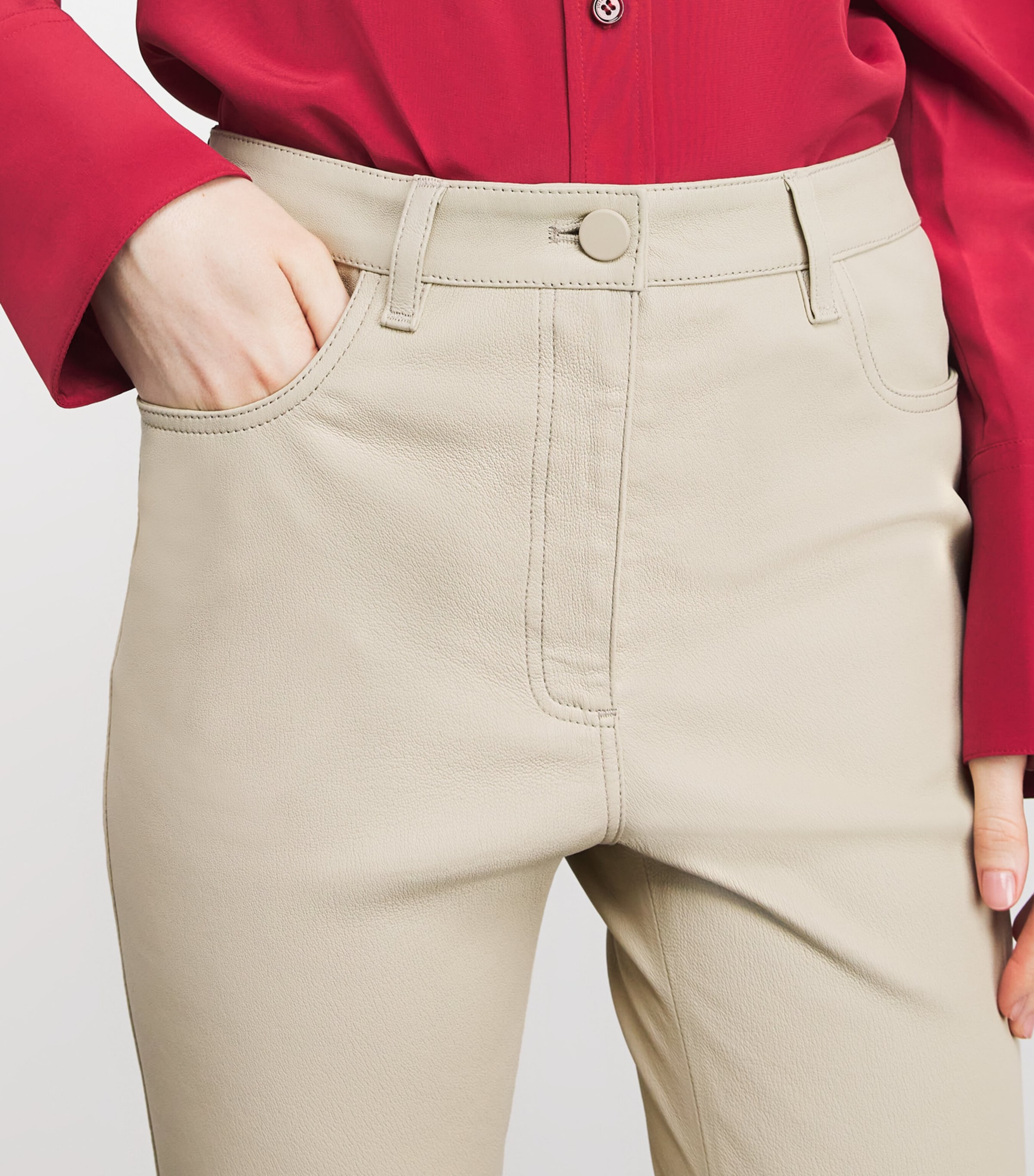 Leather Duke Trousers POWDER Image 6