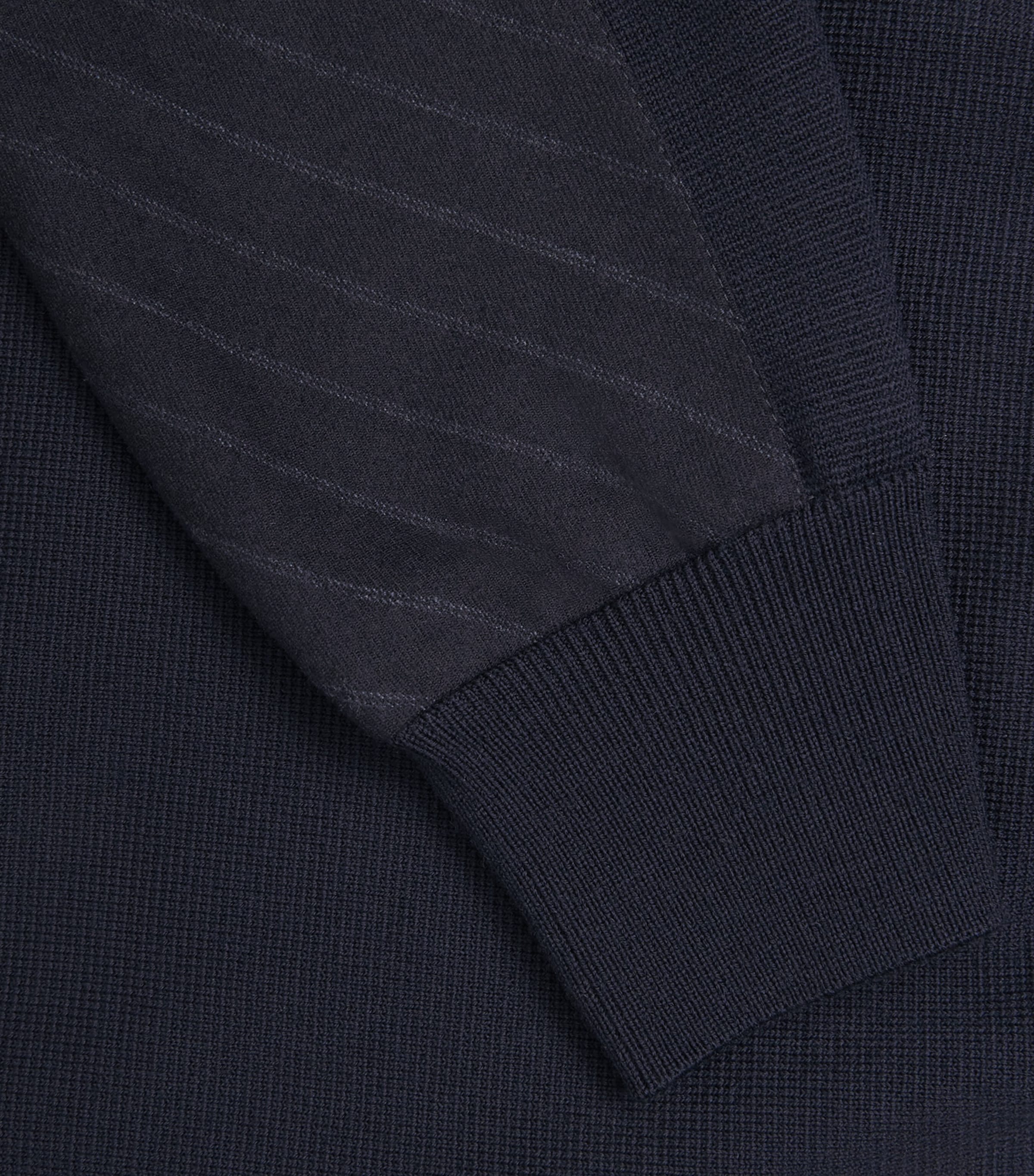 Paul & Shark Mens Virgin Wool Quarter-Zip Sweater Blue Image 6