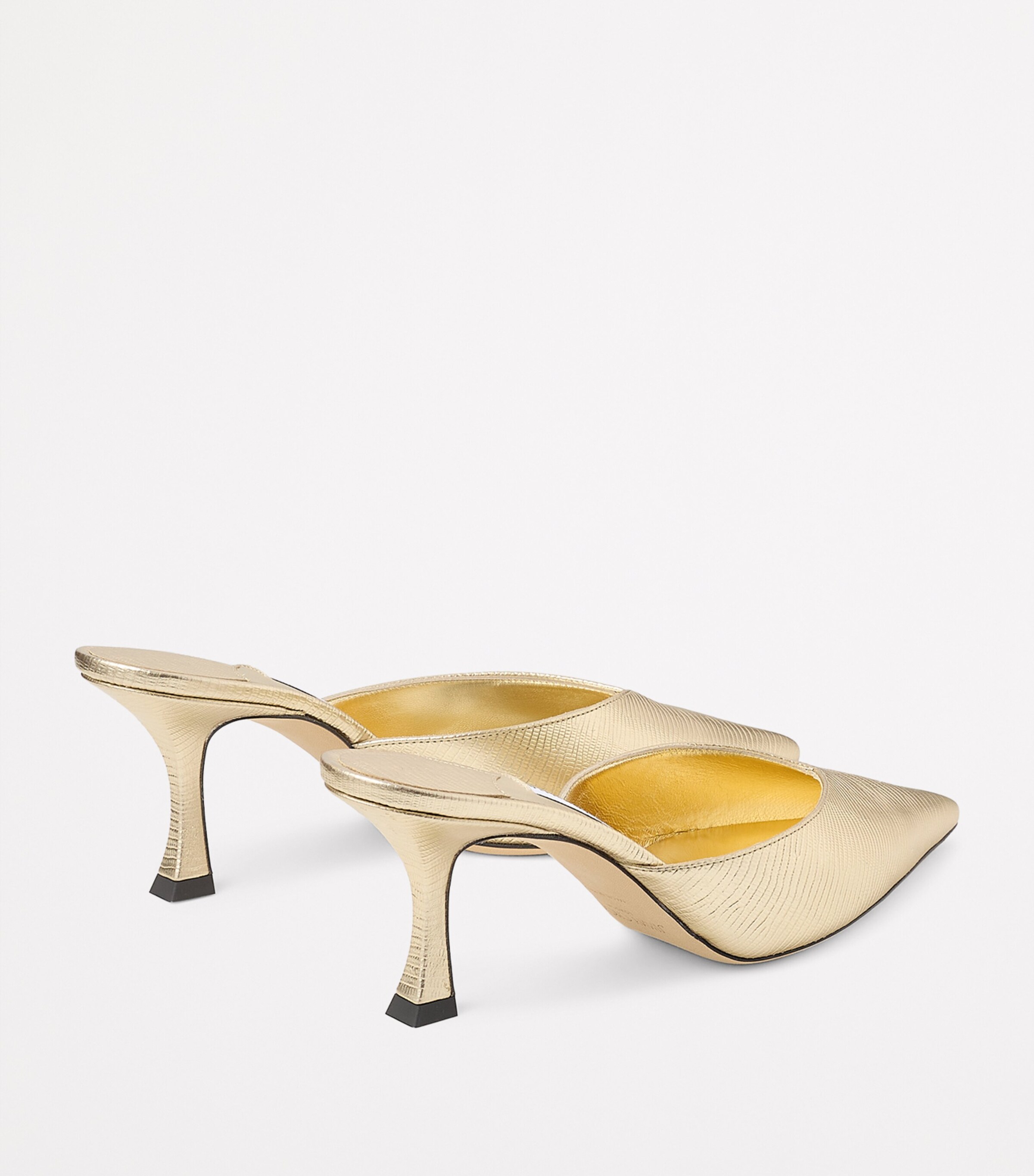 Solar 70 Leather Mules GOLD Image 3