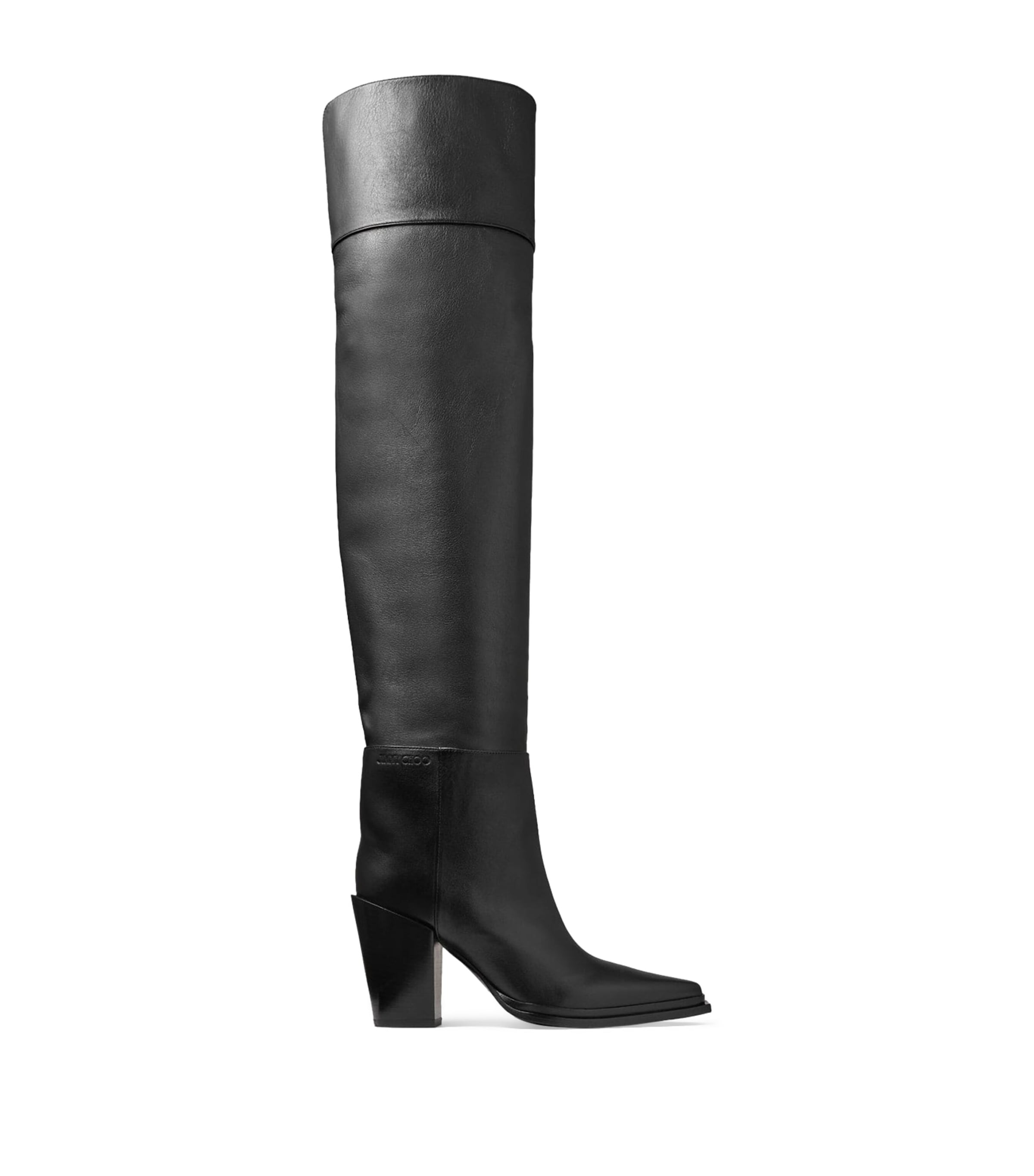 JIMMY CHOO CECE 80 LEATHER OVER-THE-KNEE BOOTS 