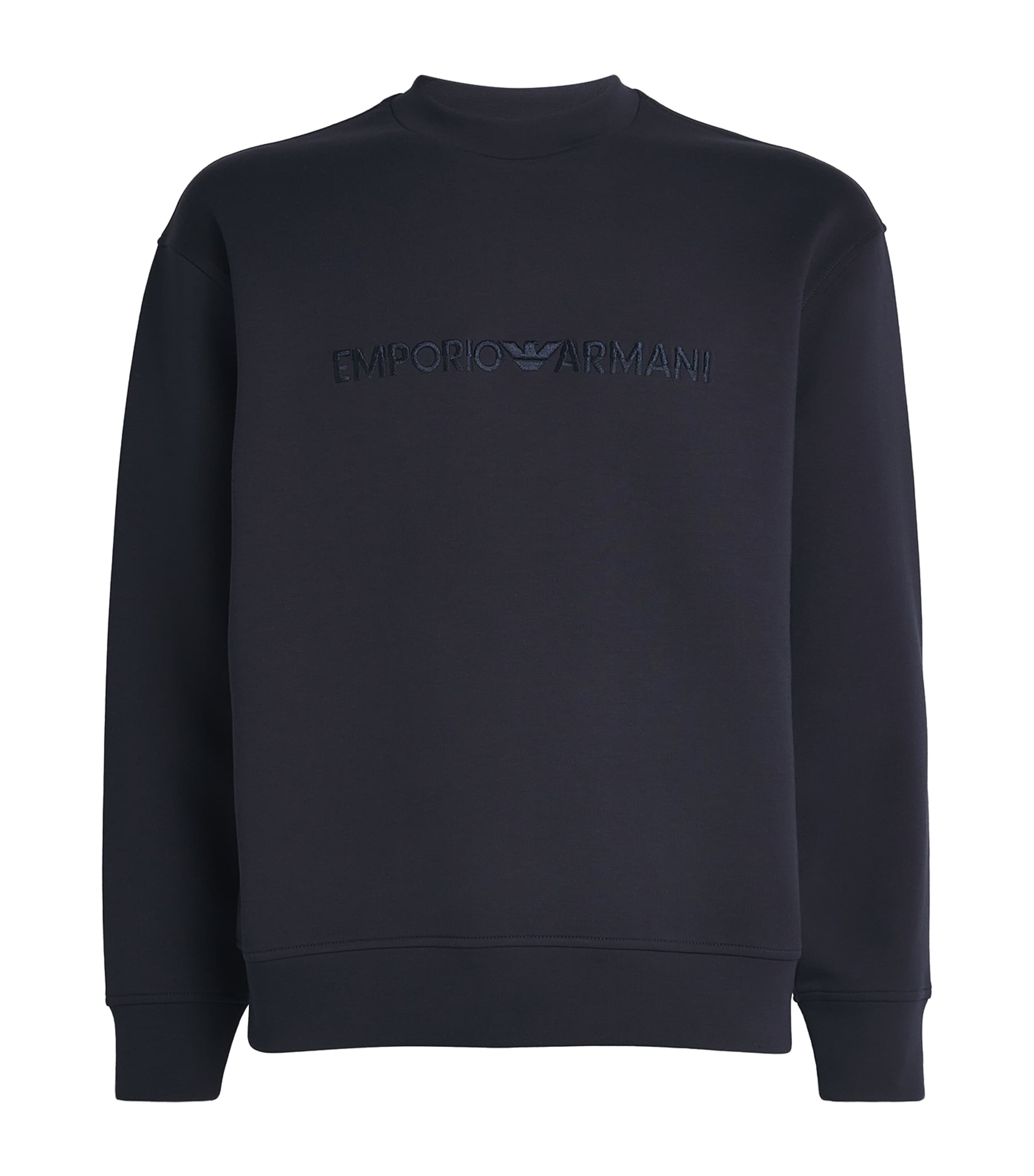 Emporio Armani Cotton Sweatshirt In Black
